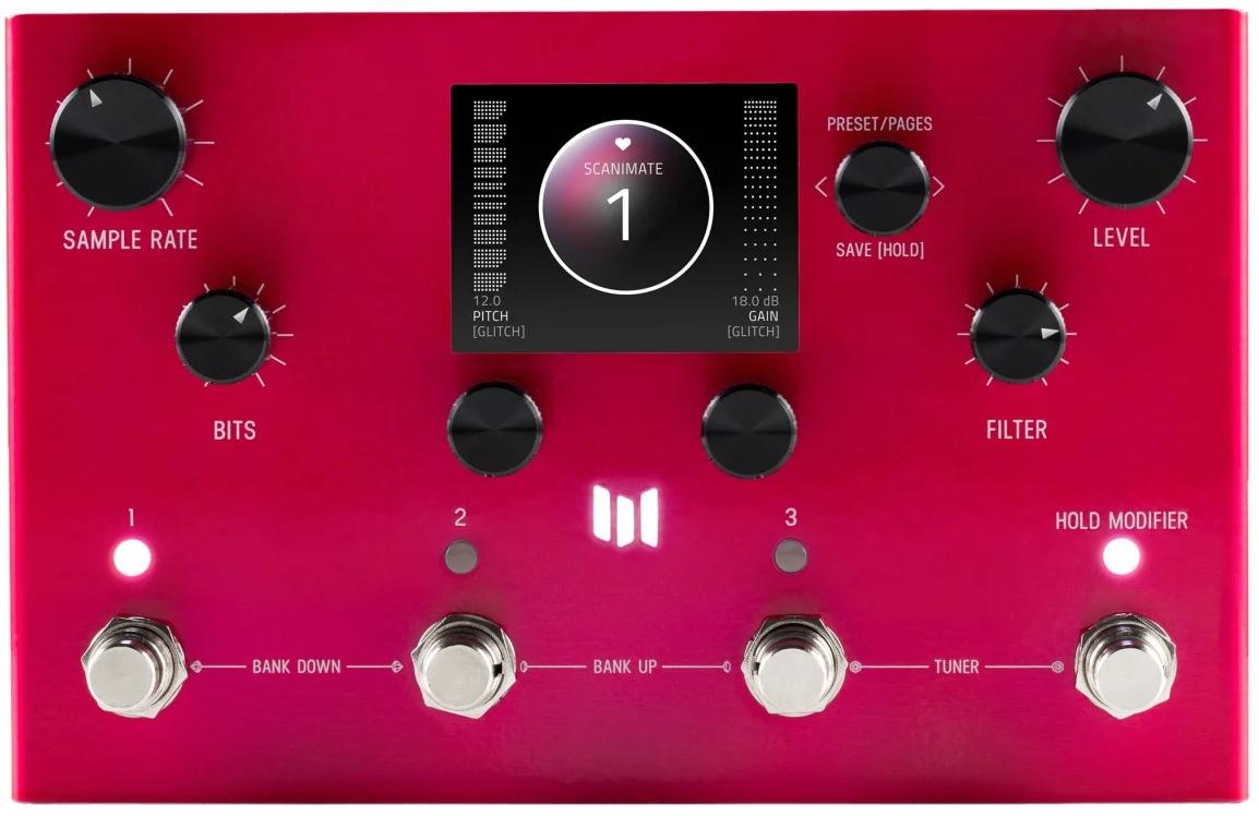 Meris Ottobit X Modular Degradation and Texture Engine Pedal in Hot Pink - MER-OTTOXHP-1.jpg
