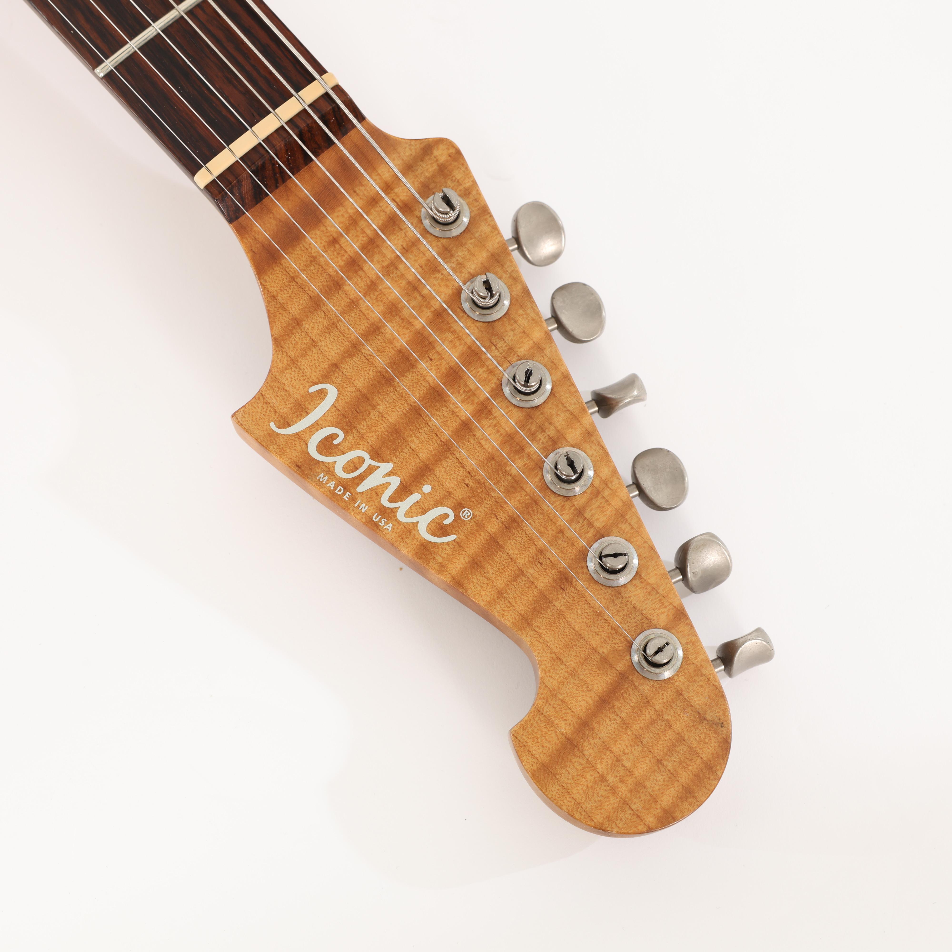 Second Hand Iconic Solana HSS Electric Guitar in Sage Green w/ 5A Flame Maple Neck 531 - SH-114-2531 (1).jpg