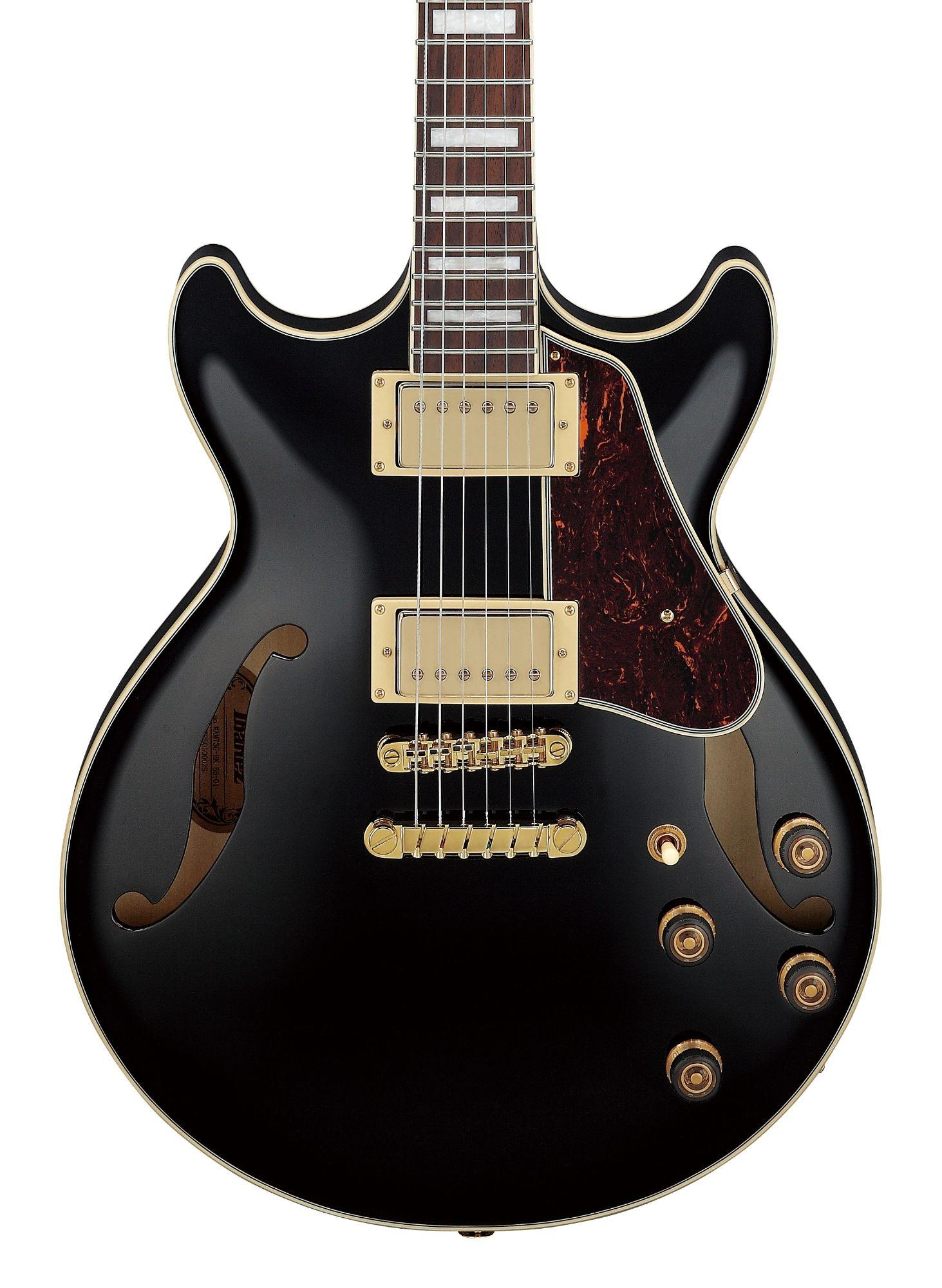B Stock : Ibanez AM73G-BK Artcore Semi-Hollow Electric Guitar in Black - 001 - AM73G_BK_5B_01_F_compressed.jpg