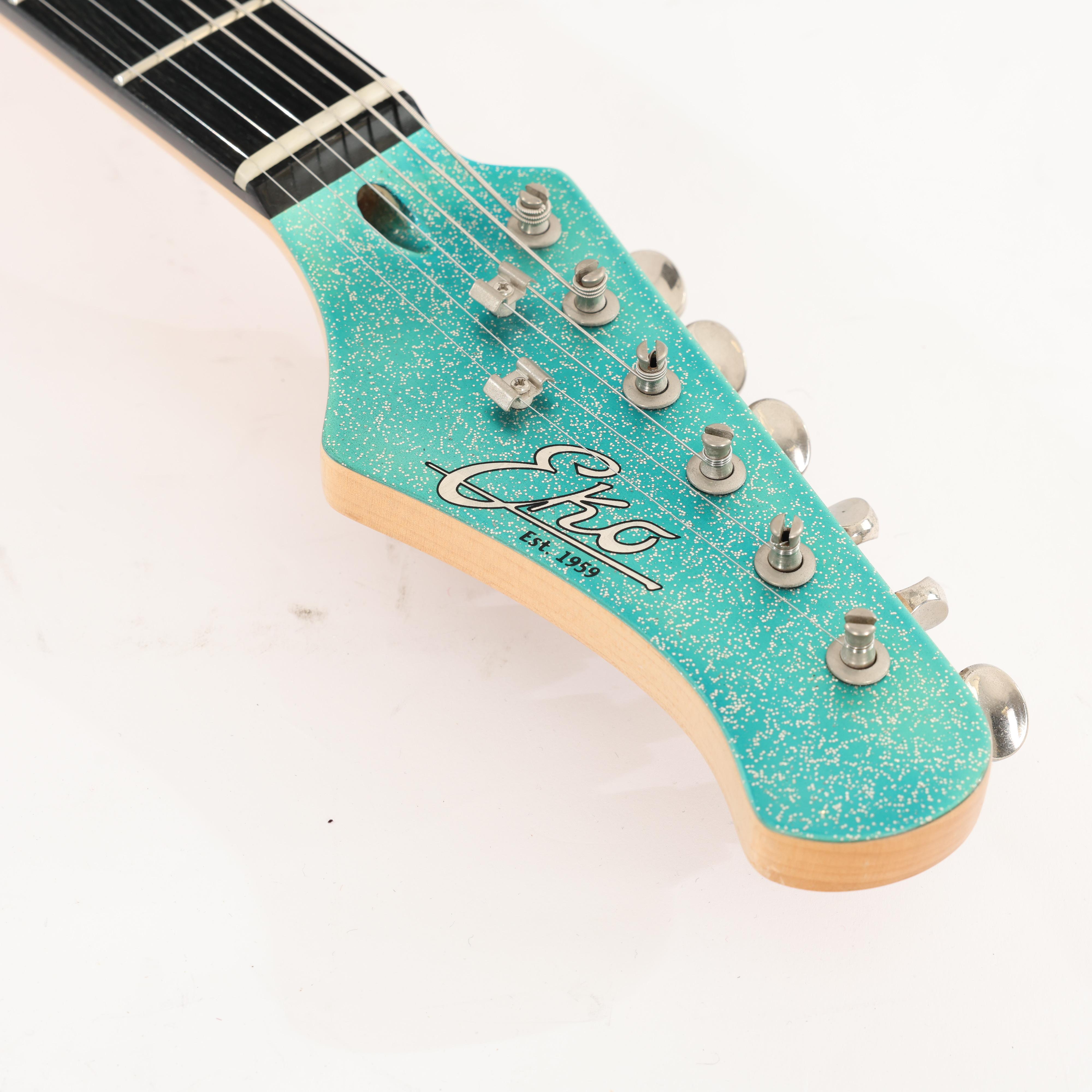 Second Hand Eko Camaro VR 2-90 Electric Guitar in Blue Sparkle 083 - SH-141-6083 (11).jpg