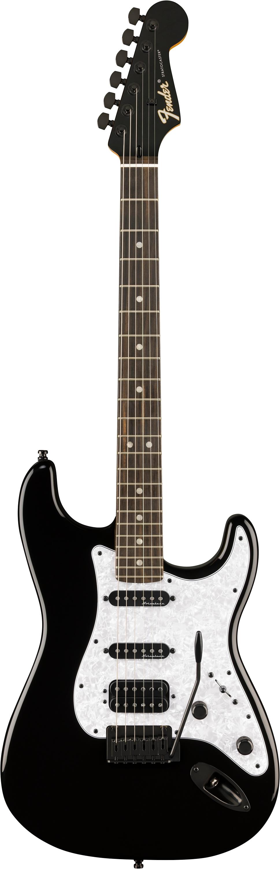 Fender Limited Edition Player Fusion Stratocaster HSS Electric Guitar in Black - 0142811306-Front.jpg