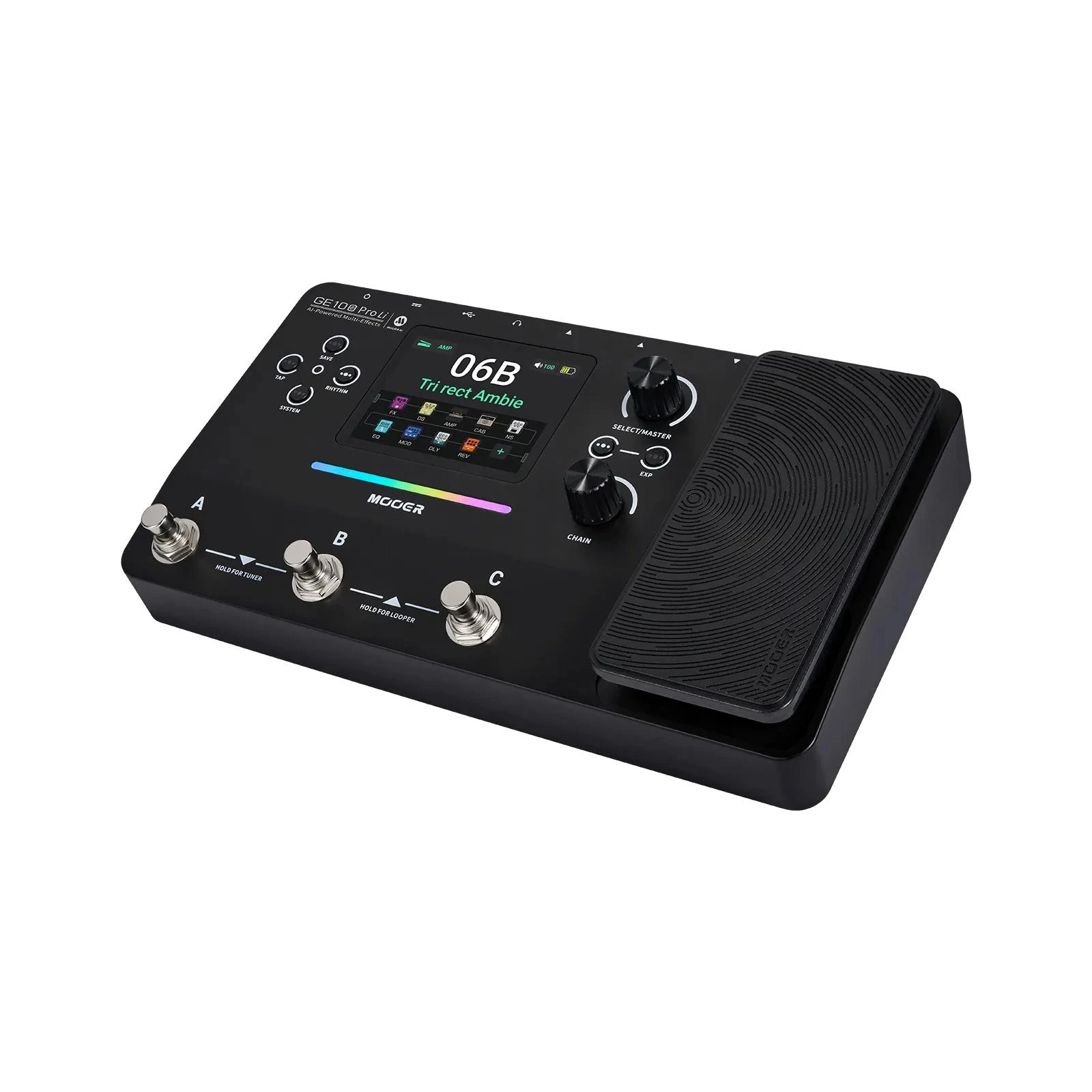 Mooer GE100 Pro Modelling & Multi-FX Guitar Pedal With Battery - GE100-PRO-LI (5).jpg