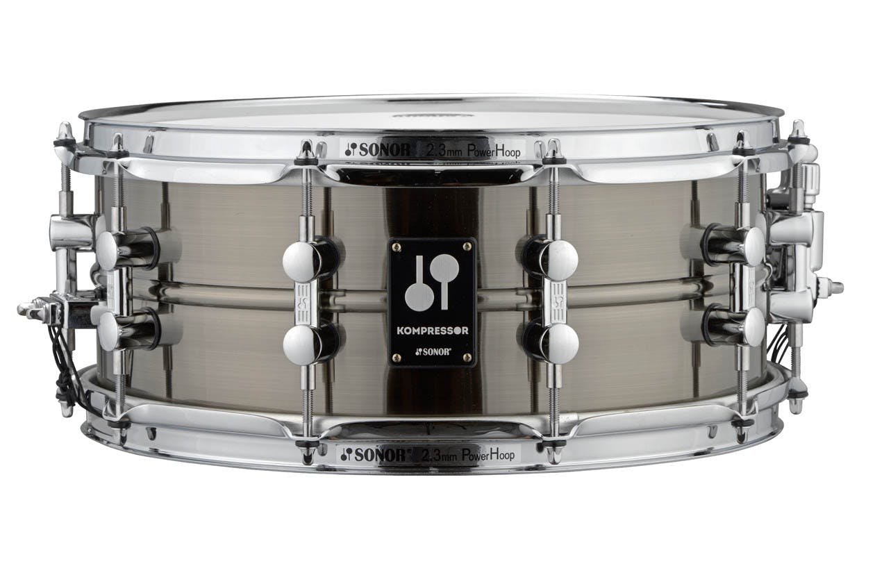 Sonor Kompressor 14x5.75 Brass Snare Drum, Black Nickel Plated - 17710301-17710301_KS14x5.75SDB_front-1.jpg
