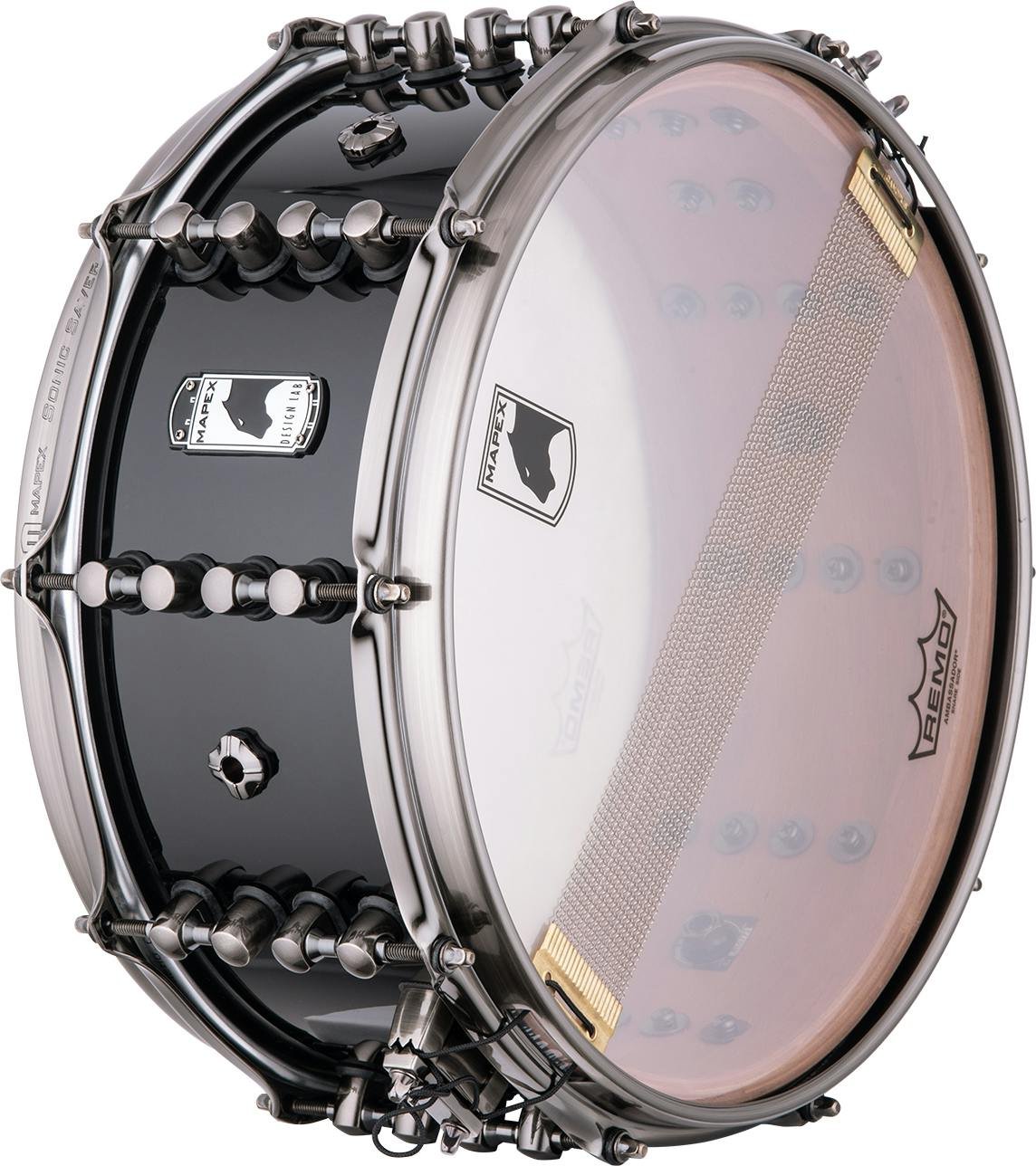 Mapex Maximus Jeff Hamilton, Mahogany Snare Drum, 14"x 6" in Piano Black - 440845-1618578089340.jpg