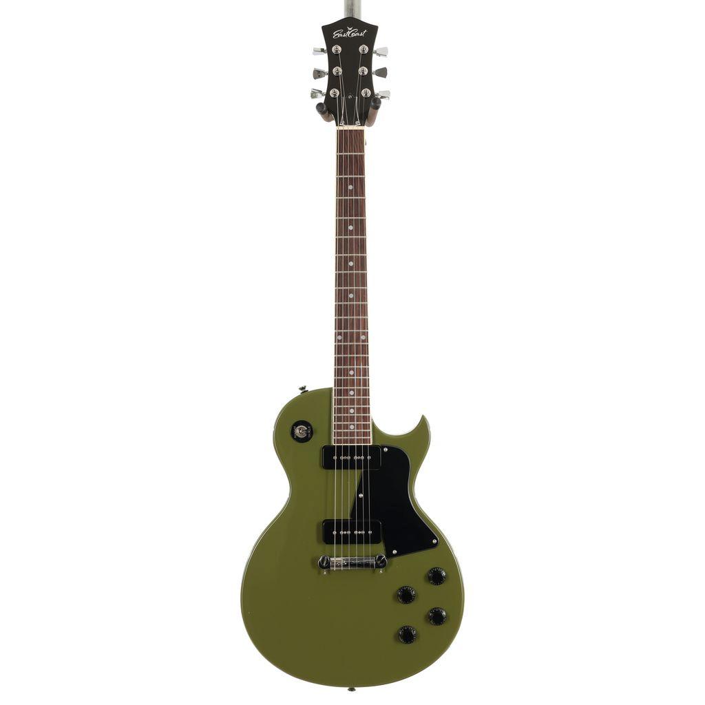 Eastcoast LS Single-Cut Electric Guitar in Drab Olive Green - EC-LS-OLV-2.jpg