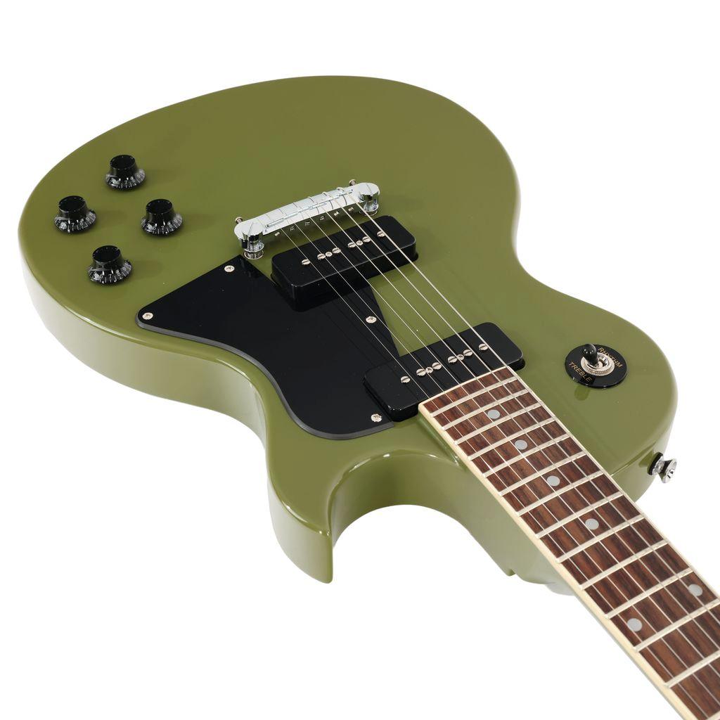 Eastcoast LS Single-Cut Electric Guitar in Drab Olive Green - EC-LS-OLV-7.jpg