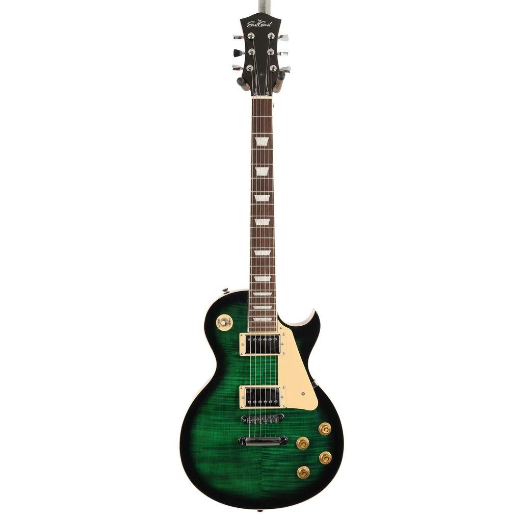 Eastcoast L1 Single-Cut Electric Guitar in Boa Green Burst - EC-L1-BGB-2.jpg
