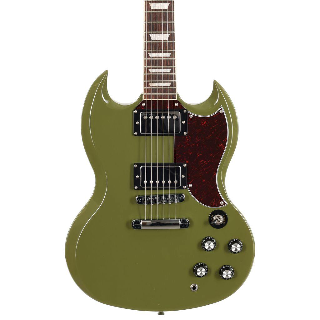Eastcoast GS61S Double Cut Electric Guitar in Drab Olive Green  - EC-GS61S-OLV-1.jpg