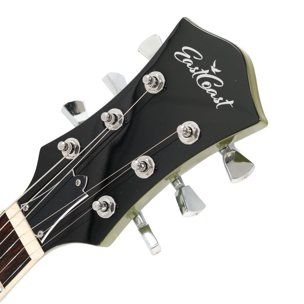 Eastcoast GS61S Double Cut Electric Guitar in Drab Olive Green  - EC-GS61S-OLV-10.jpg
