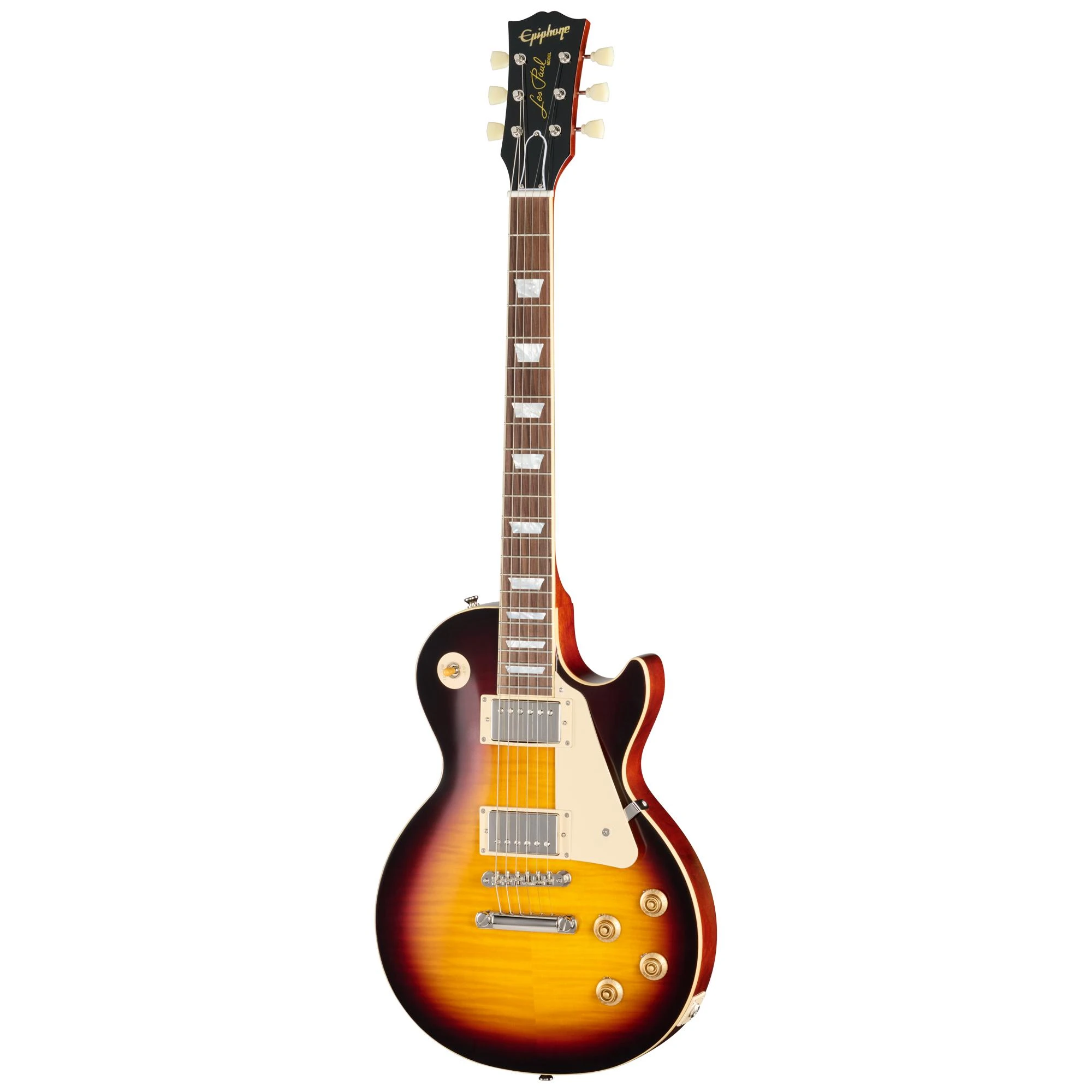 Epiphone Inspired by Gibson Custom 1959 Les Paul Standard Reissue Electric Guitar in Dark Burst - ECLPR9DKNH1-Front.jpg