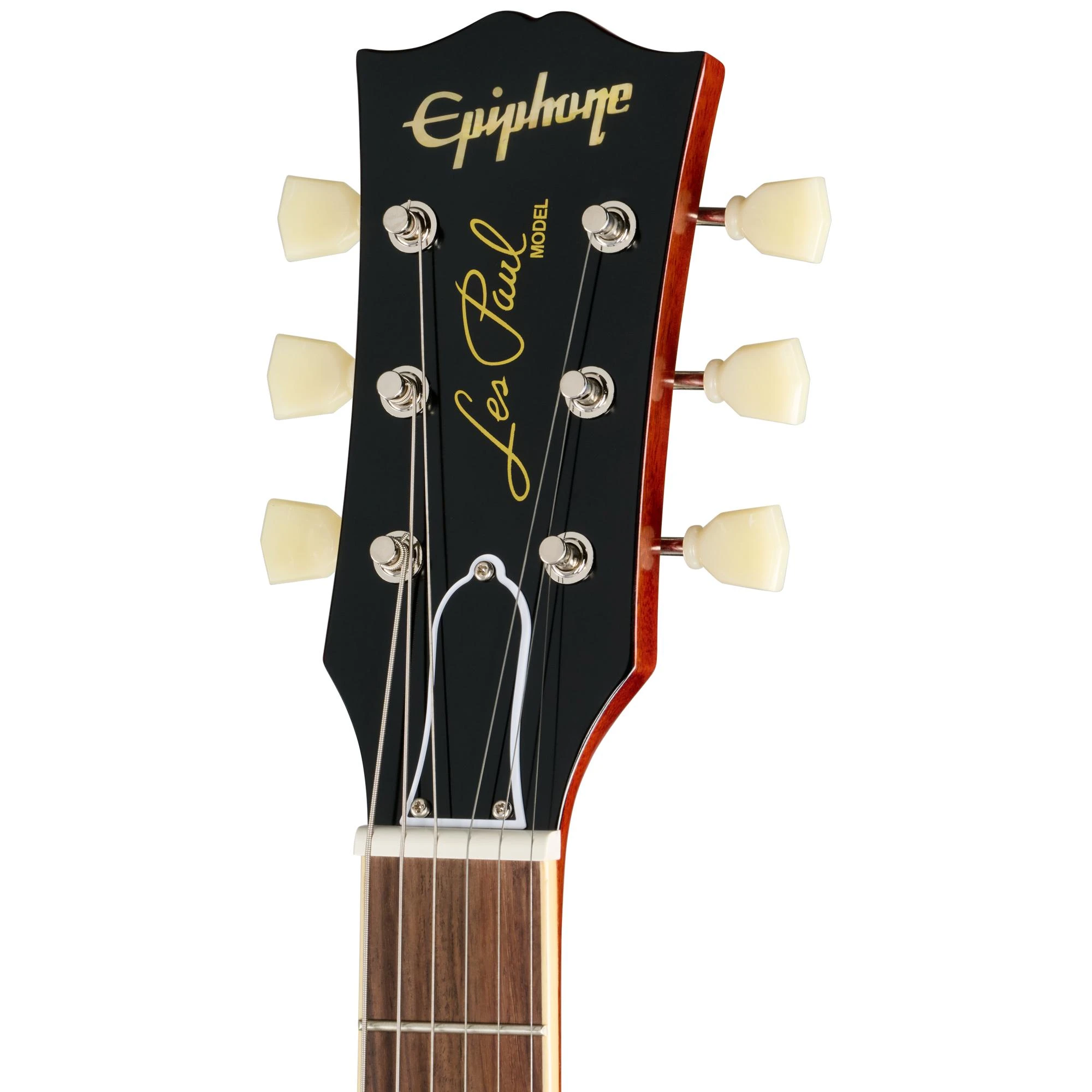 Epiphone Inspired by Gibson Custom 1959 Les Paul Standard Reissue Electric Guitar in Dark Burst - ECLPR9DKNH1-Headstock.jpg