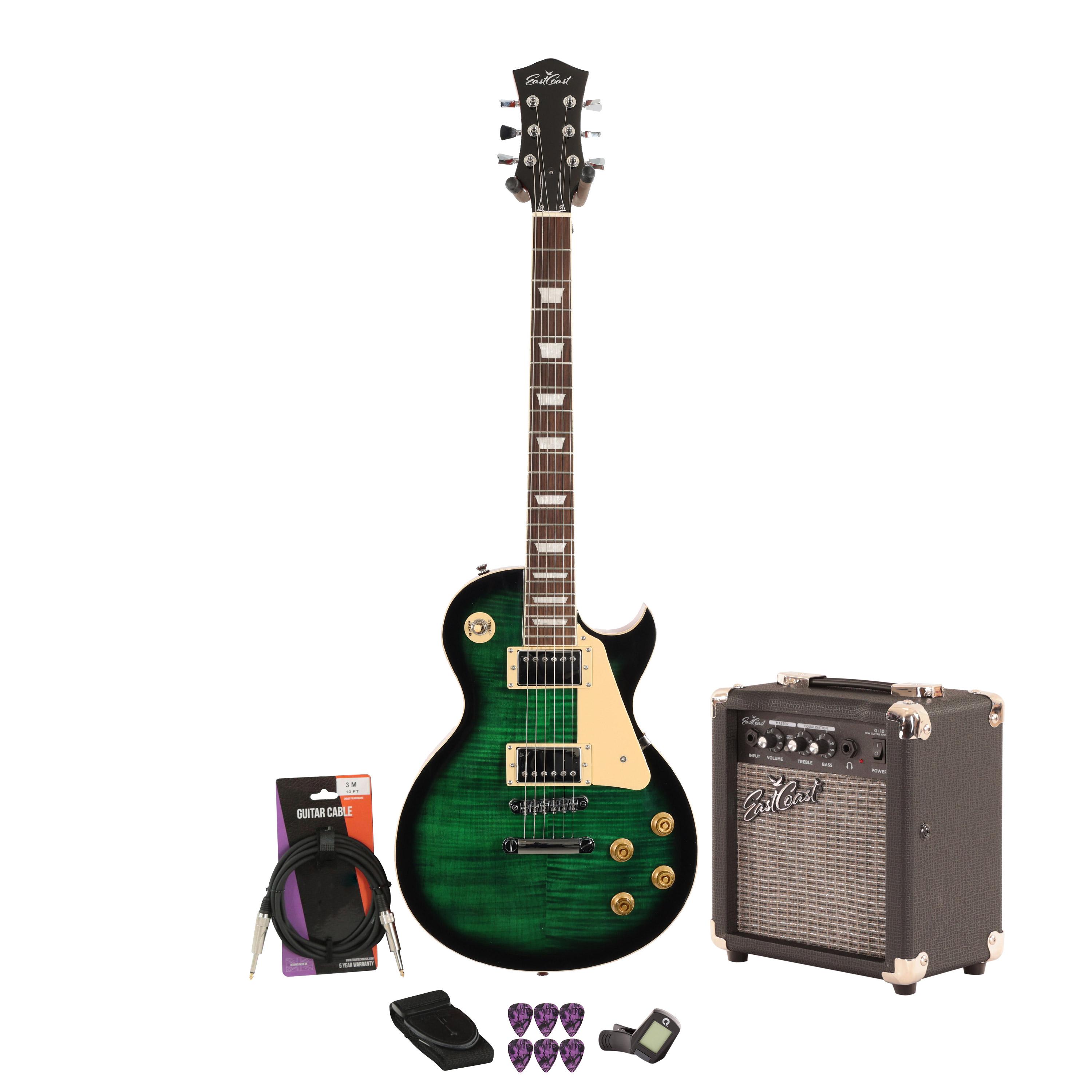 Eastcoast L1 Boa Green Burst 10w Amp Guitar Bundle - BUN-EC-L1-BGB10.jpg
