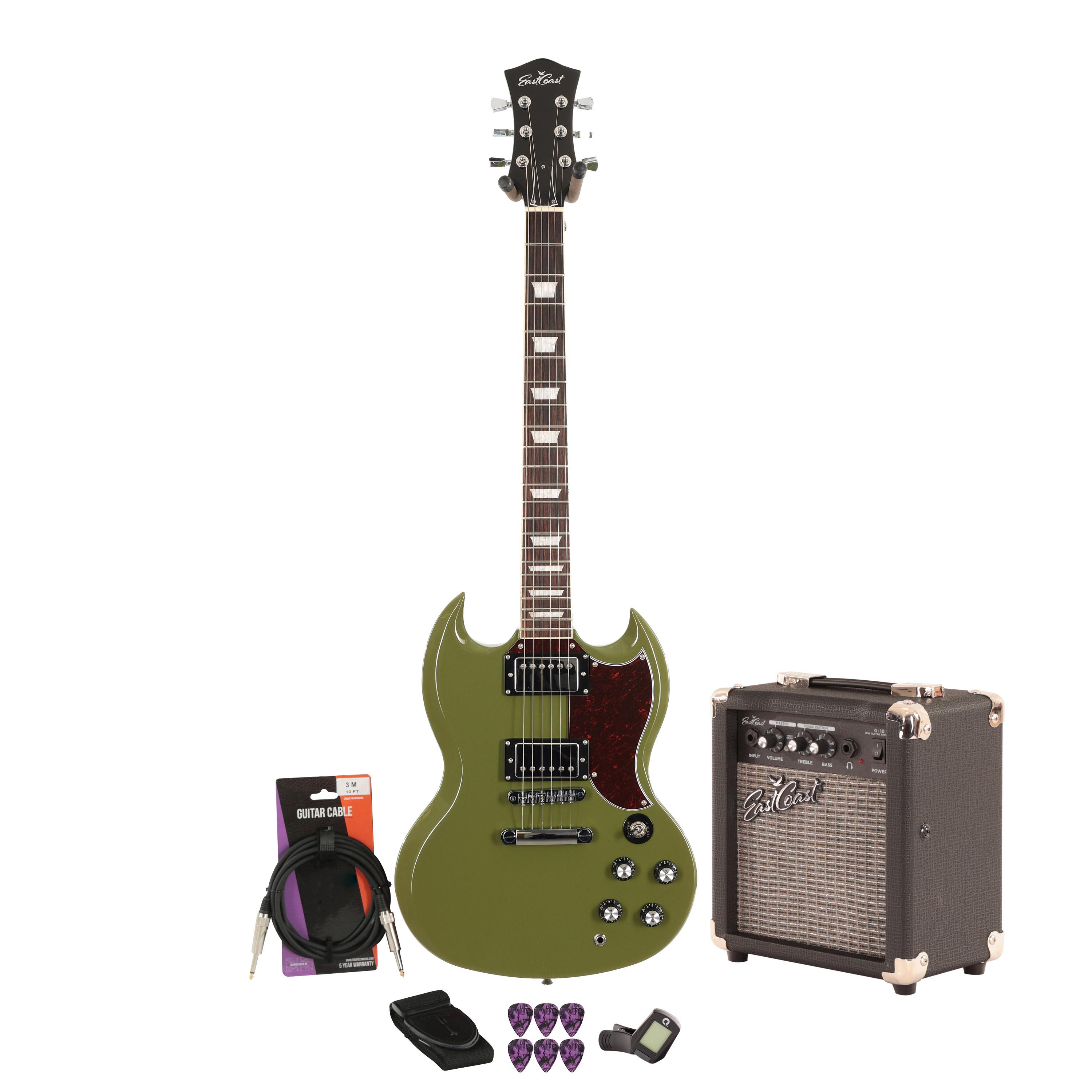 Eastcoast GS61S Olive 10w Amp Guitar Bundle - BUN-EC-GS61S-OLV10.jpg