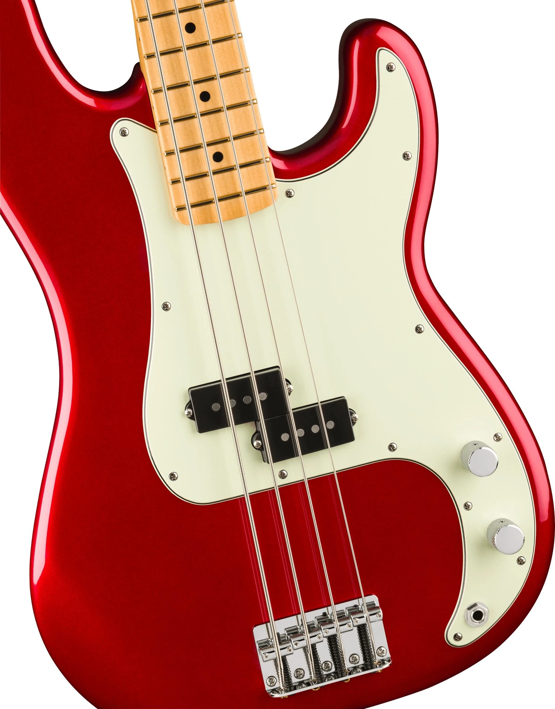 Fender 75th Anniversary Player II Precision Bass Guitar in Candy Apple Red - 0146472509-Pickup.jpg