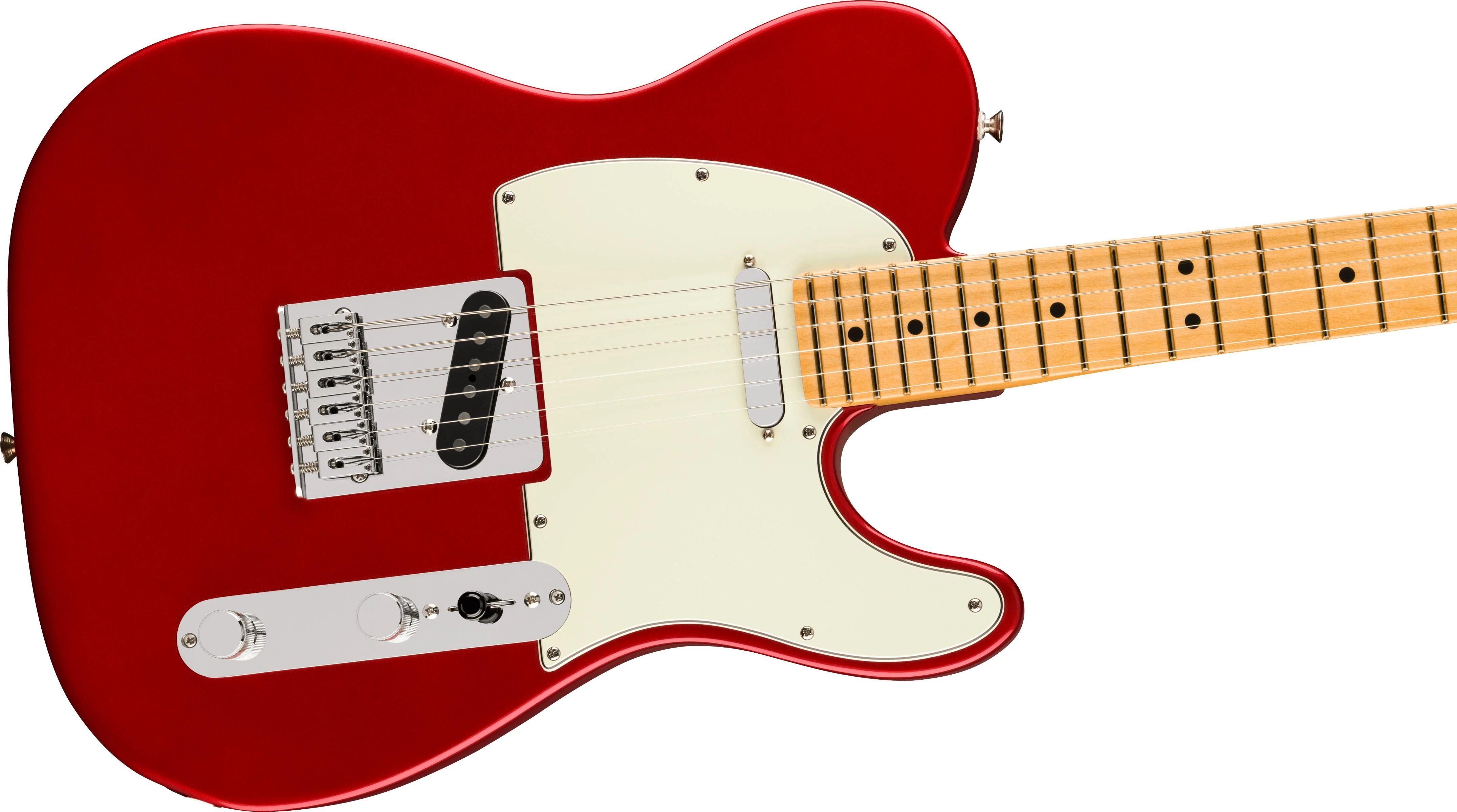 Fender 75th Anniversary Player II Telecaster Electric Guitar in Candy Apple Red - 0146552509-Angle.jpg