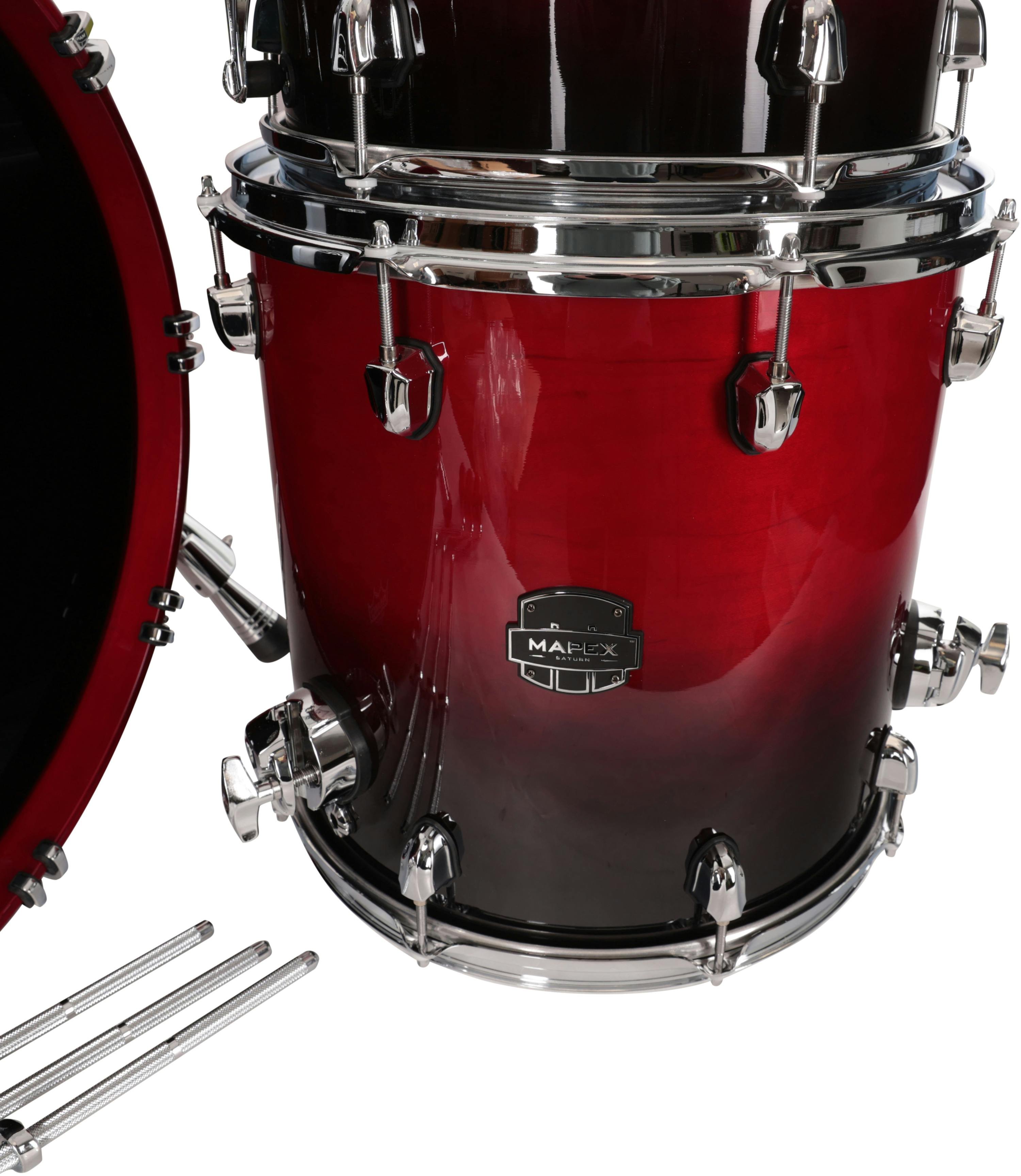 Mapex Saturn Classic 20" Fusion Drum Kit in Scarlet Fade - SR504X-RQ-SR504X-RQ_5.jpg
