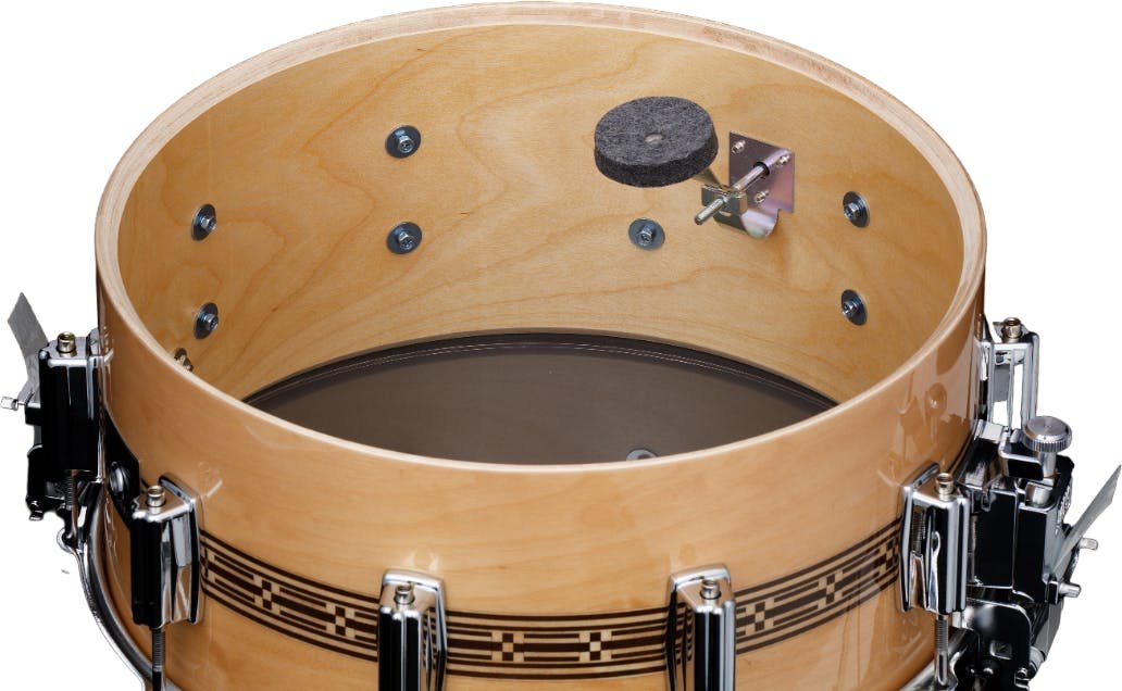 Tama 50th Anniversary Mastercraft Artwood 14x6.5 Snare Drum - AW-456-AW-456_Snare_Dampen.jpg