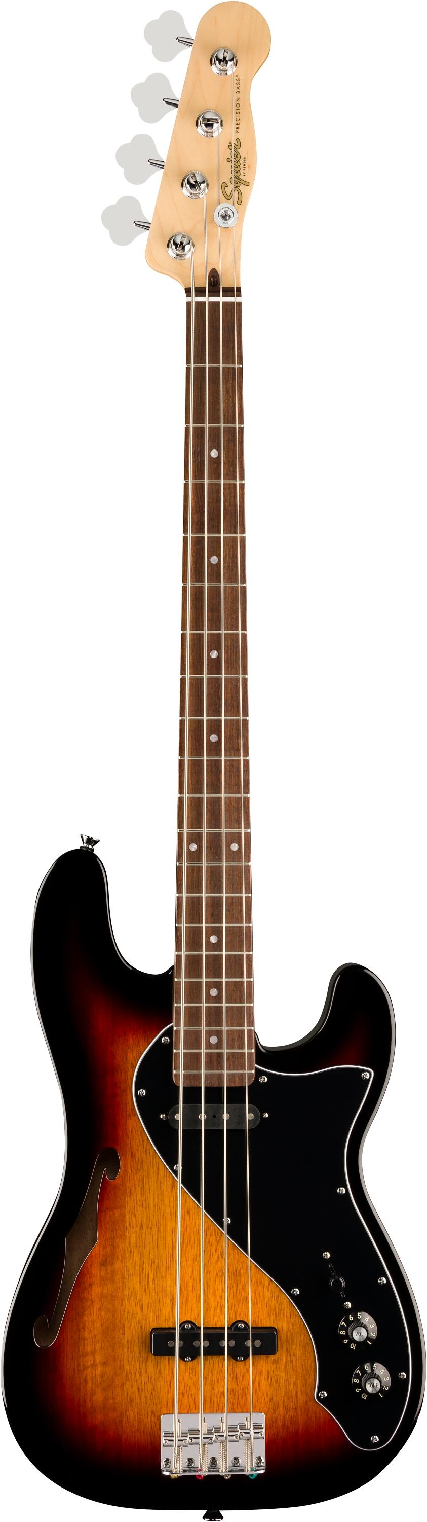 Squier Paranormal Precision Thinline Bass in 3-Color Sunburst
