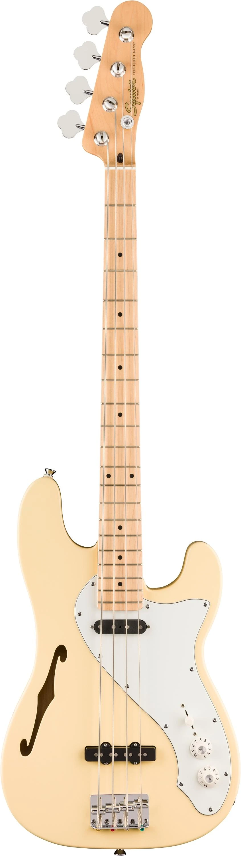 Squier Paranormal Precision Thinline Bass in Vintage White - 0377111541-2.jpg