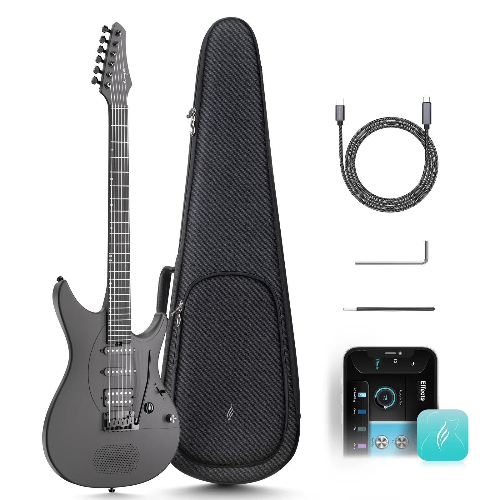 Enya Inspire Electric Smart Guitar in Black  - INSPIRE-BK-9.jpg