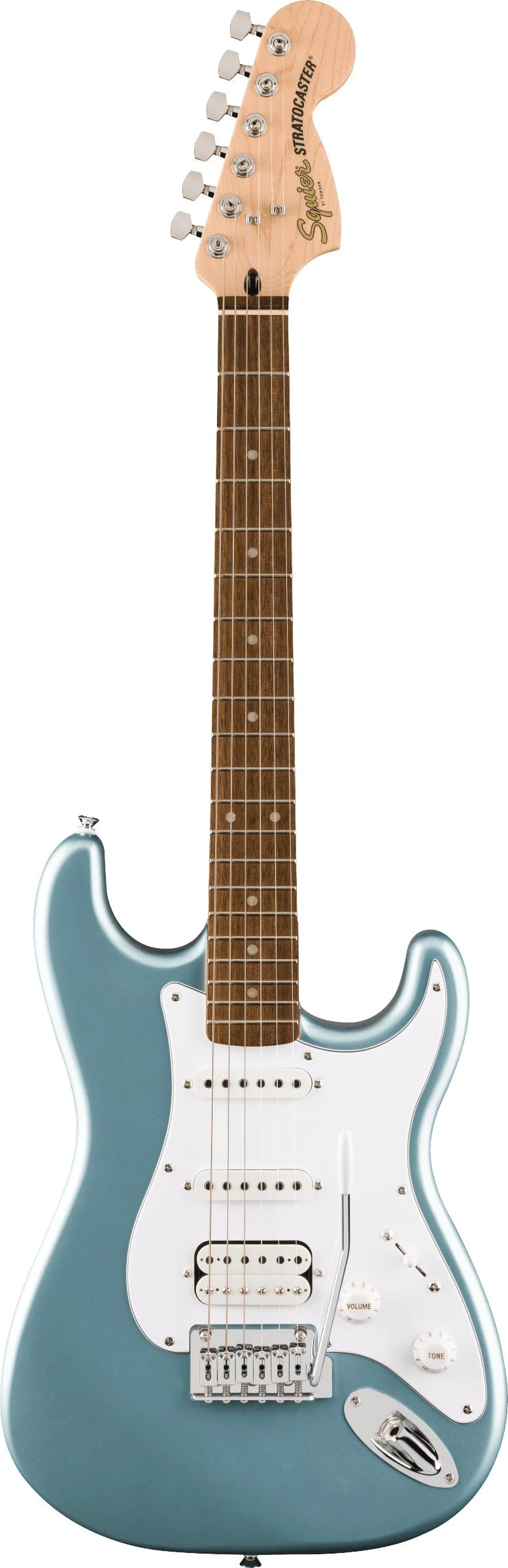 B Stock : Squier Affinity Series Stratocaster Junior HSS Laurel Fingerboard in Ice Blue Metallic - 001 - 0378180583_sqr_ins_frt_1_rr.jpg