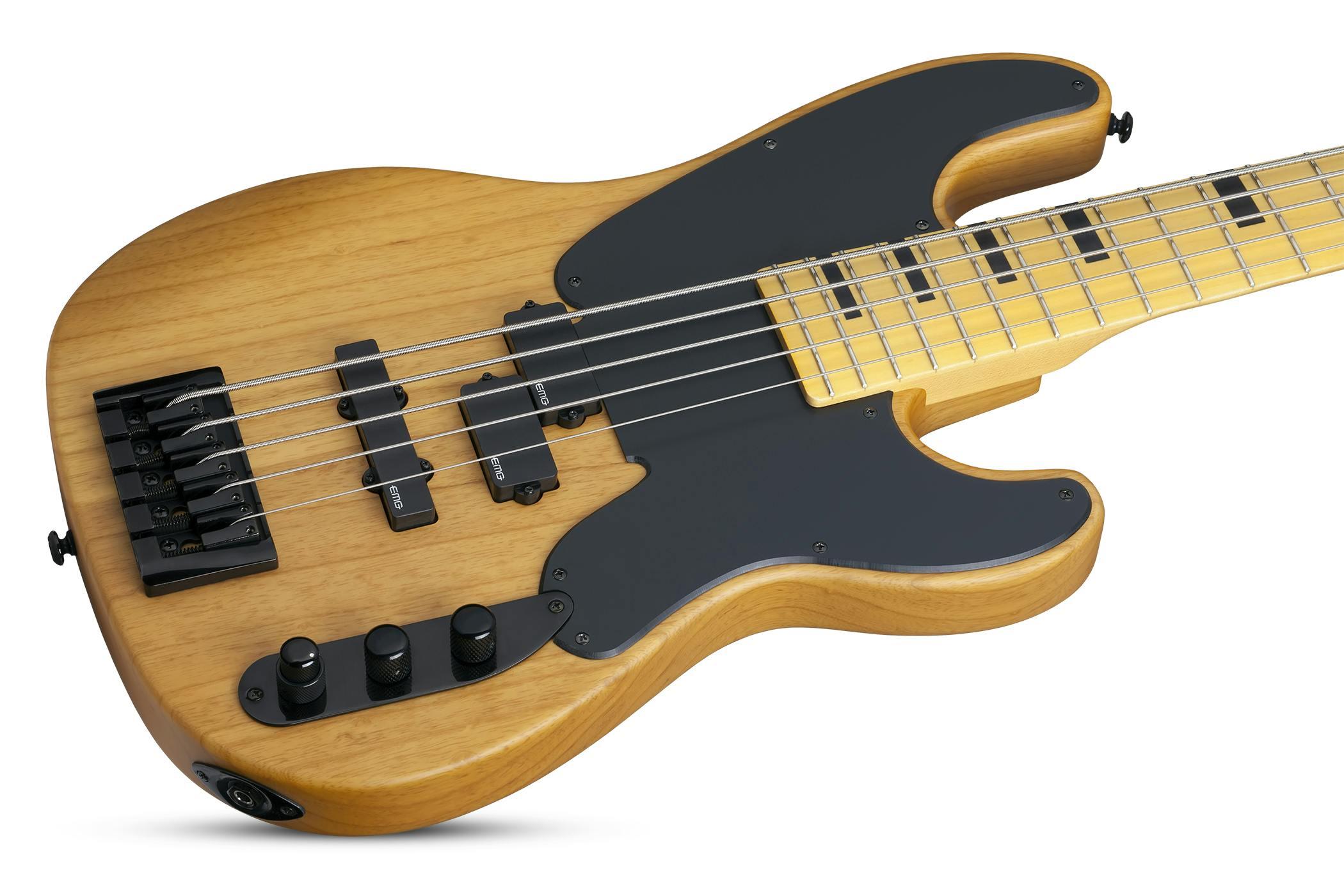 B Stock : Schecter Model-T Session-5 Bass Guitar in Aged Natural Satin - 003 - 428573-MODEL-T 5 NAS BODYTILT.jpg