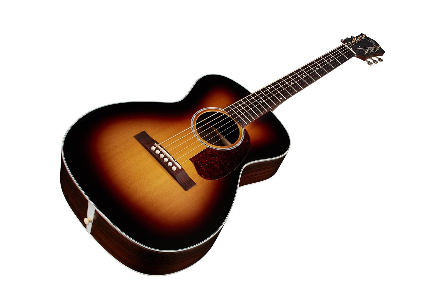 Guild USA M-50E Standard Antique Burst Electro Acoustic Guitar - GUSM50ABE-5.jpg