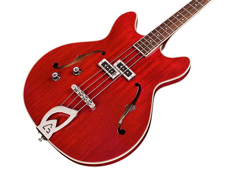Guild Starfire I Bass LH Cherry Red Hollow Bass Guitar - GSFIBASCRLH-4.jpg
