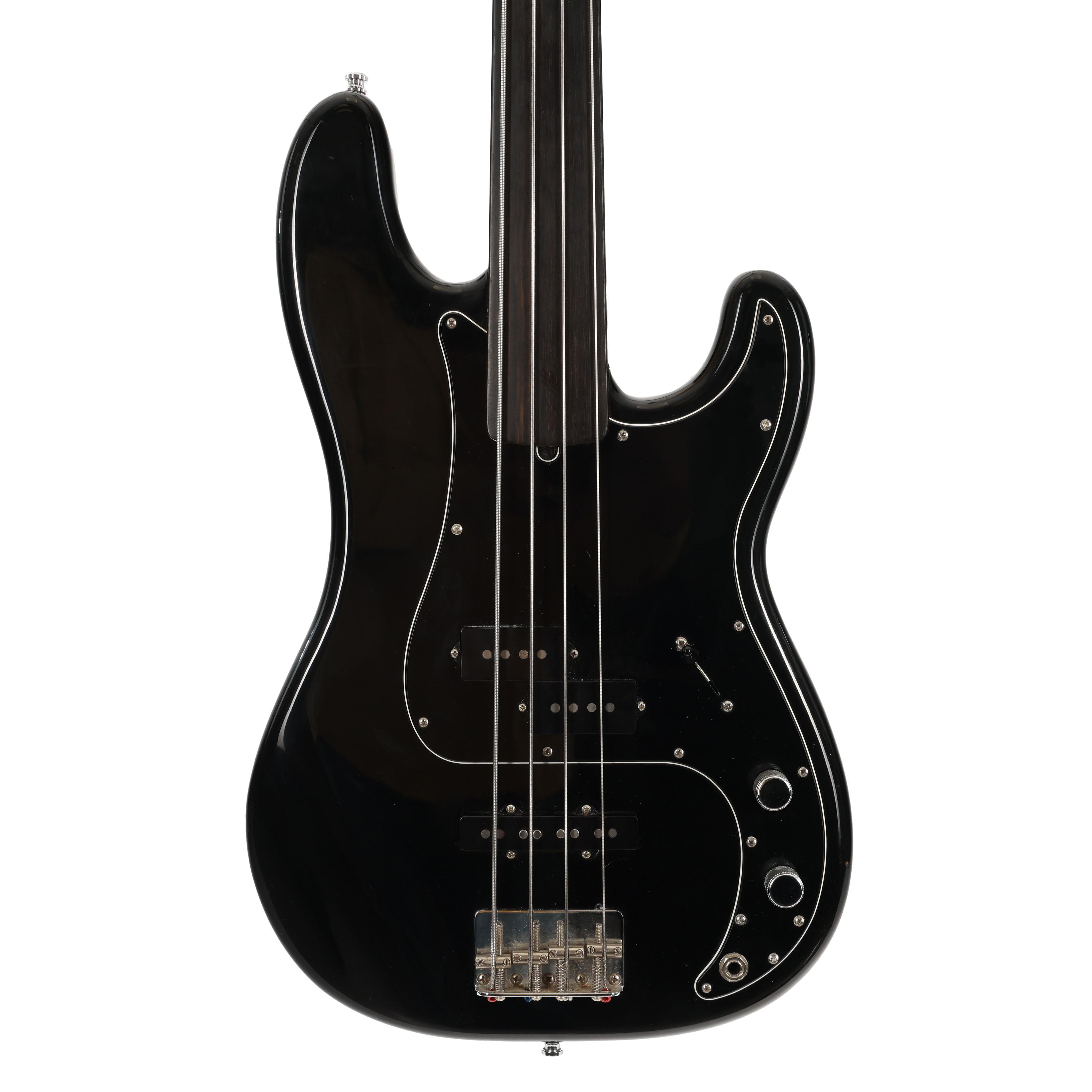 Second Hand Fender US Tony Franklin Fretless Precision 4 String Bass, Black 043 - SH-213-0043 (2).jpg