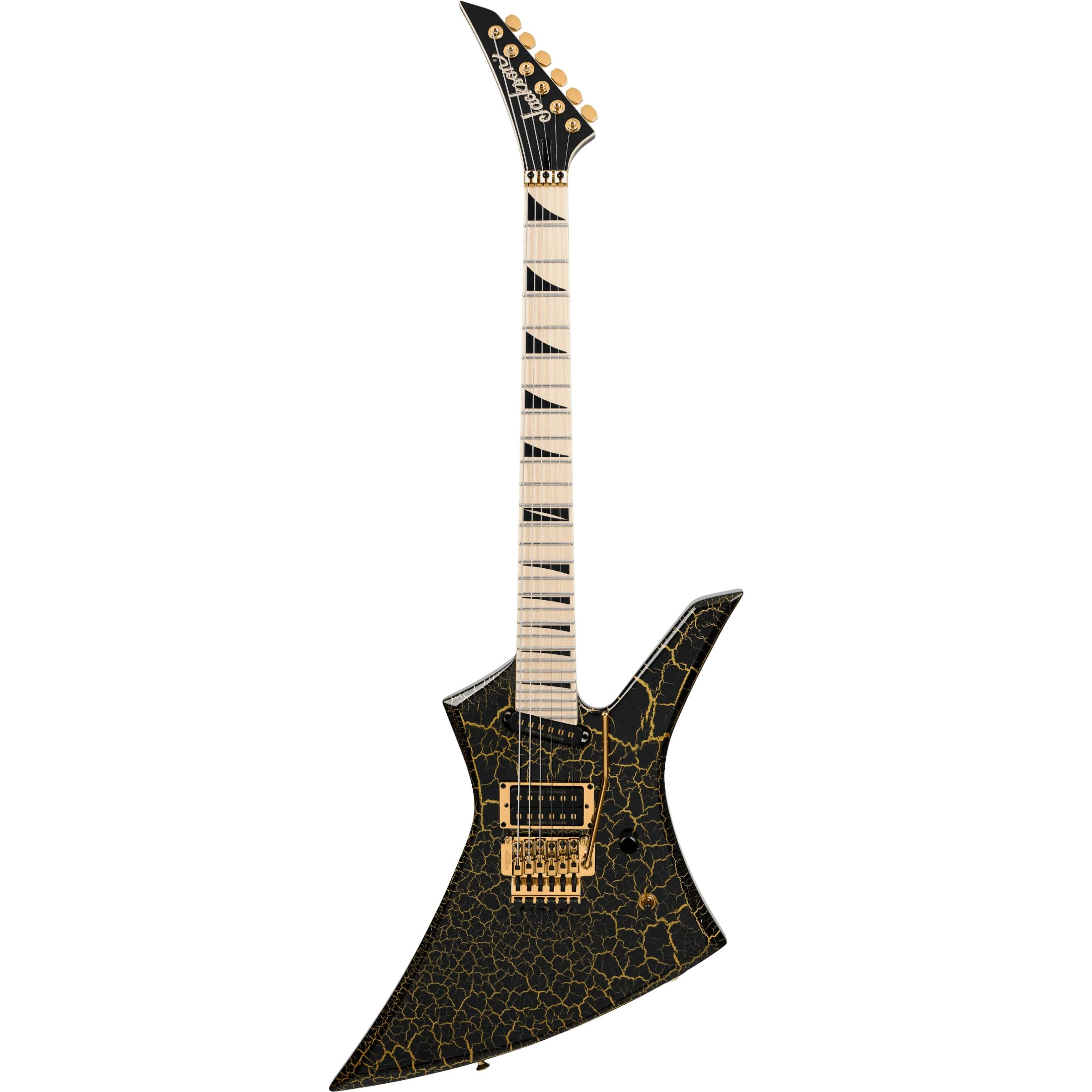 Jackson Pro Plus Series Brandon Ellis Signature Kelly KE27 Electric Guitar in Gold Crackle - 2919904500-Front.jpg