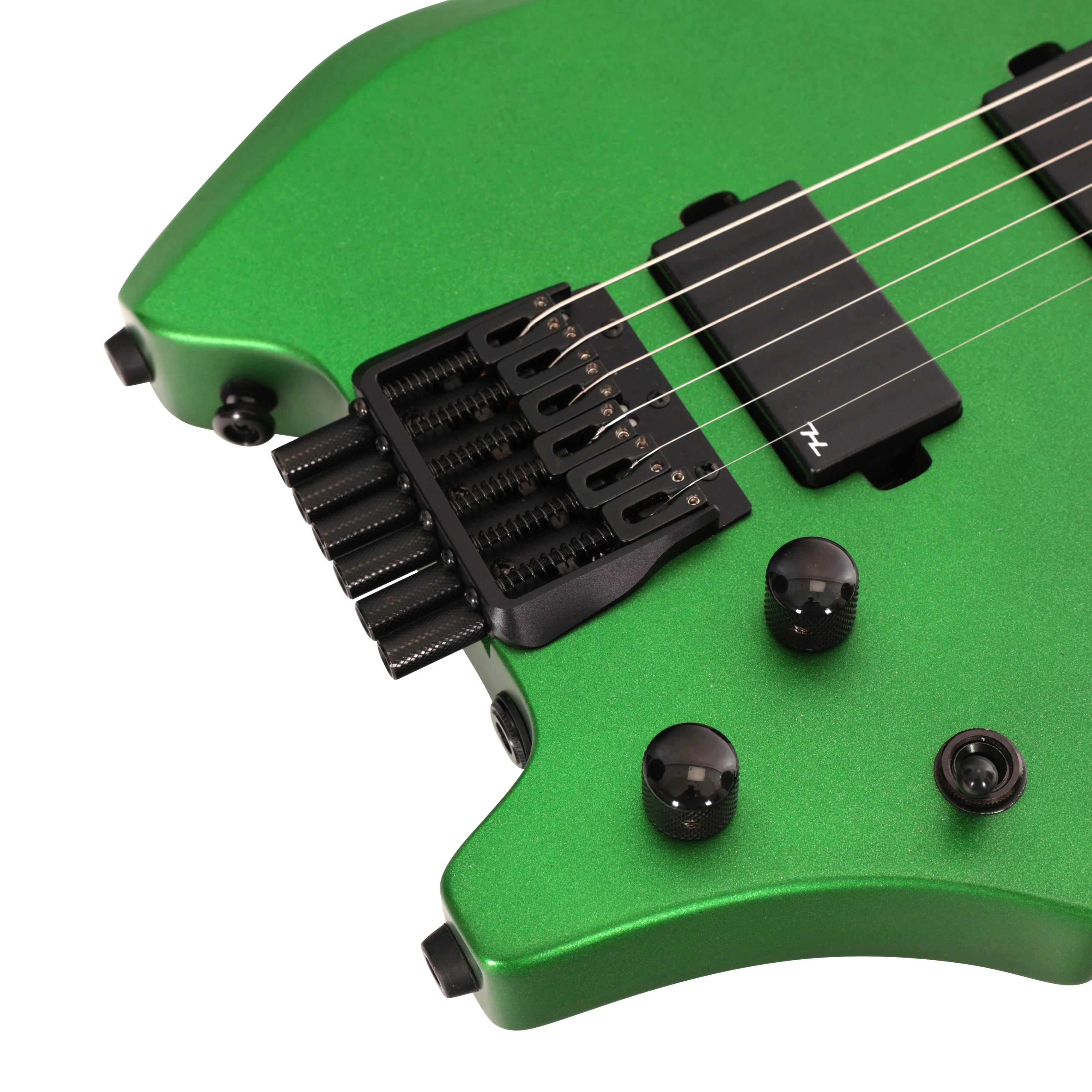 HILS NEXT HN3 Gen 1 Headless Electric Guitar in Satin Metallic Emerald Green - HN3SMEG-GEN1-Bridge.jpg