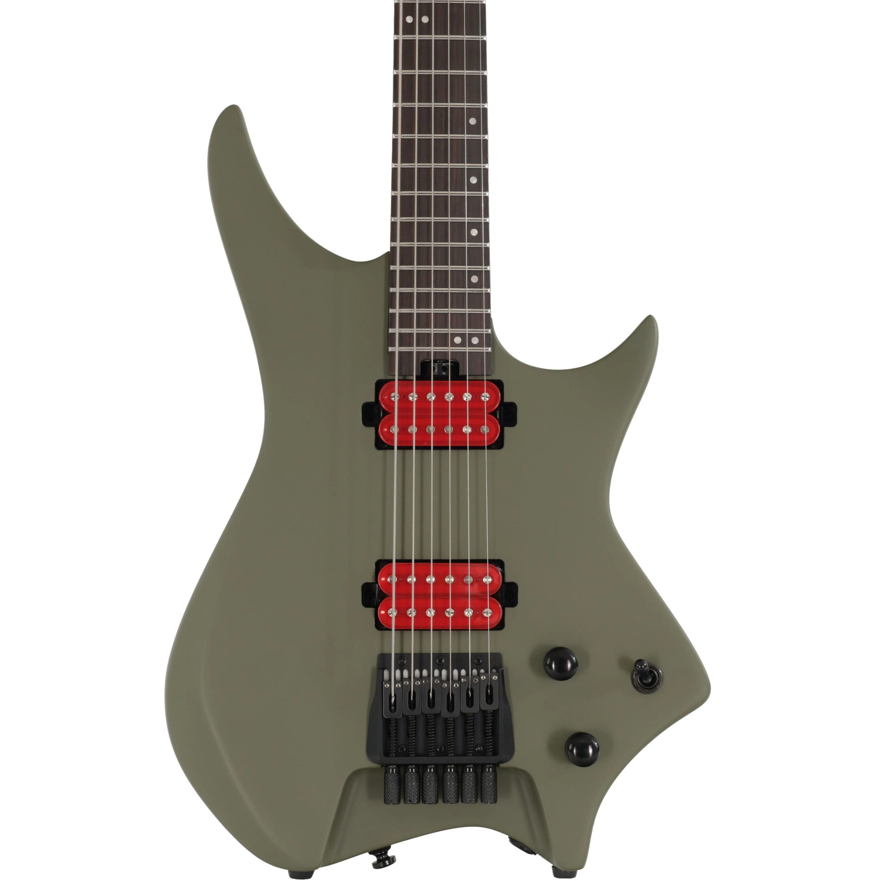 HILS NEXT HN3 Baritone Headless Electric Guitar in Satin Olive Drab - HN3BARSSMOLV-Body.jpg