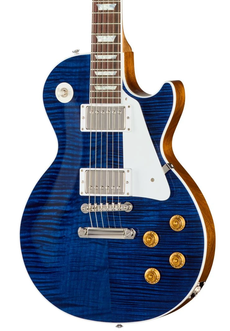Gibson Custom Shop Les Paul Standard in Translucent Blue - CSLPSTTBNH1_3_cropped.jpg