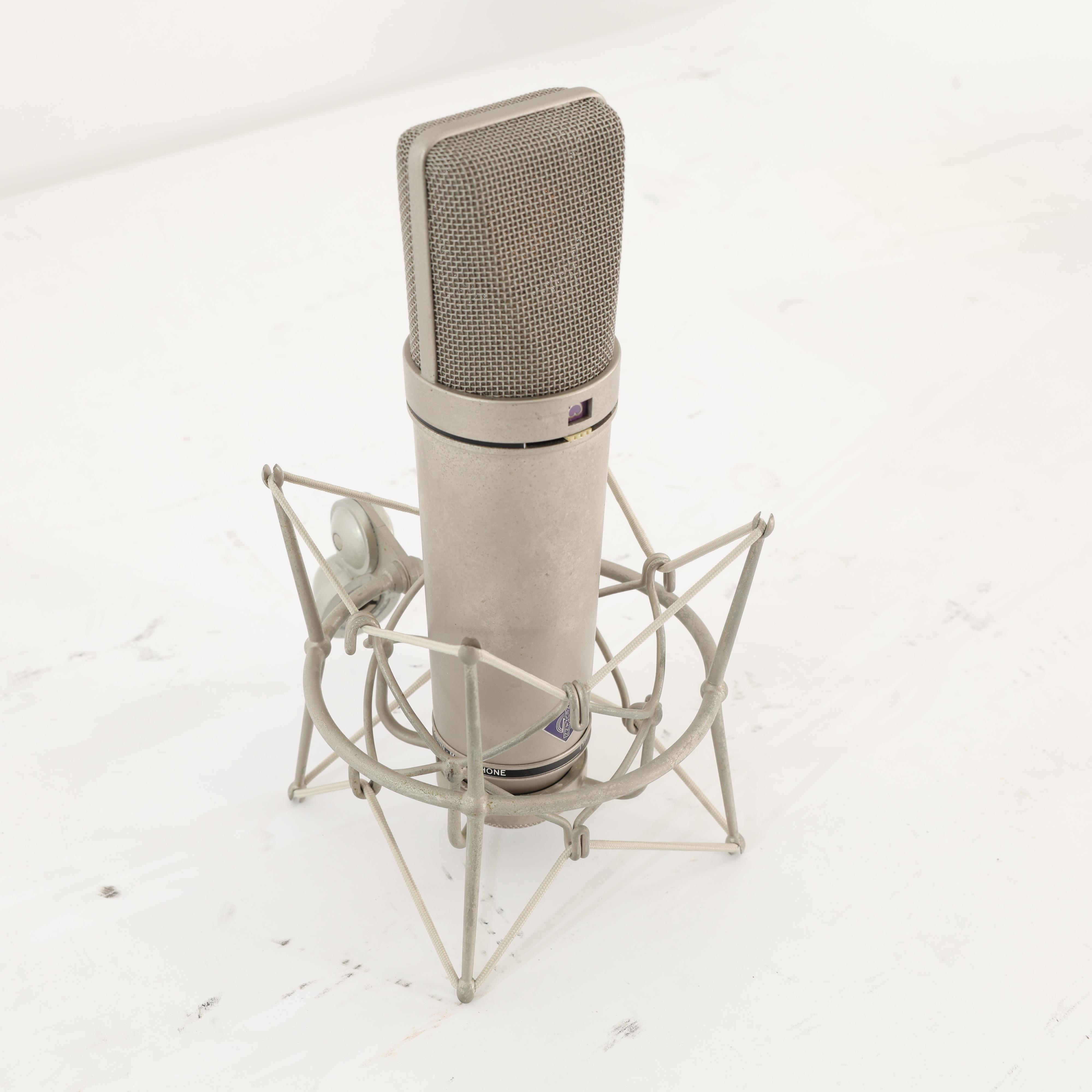 Second Hand Neumann U87 AI Microphone in Nickel Finish with EA87 Shockmount 782 - SH-204-1782 (4).jpg