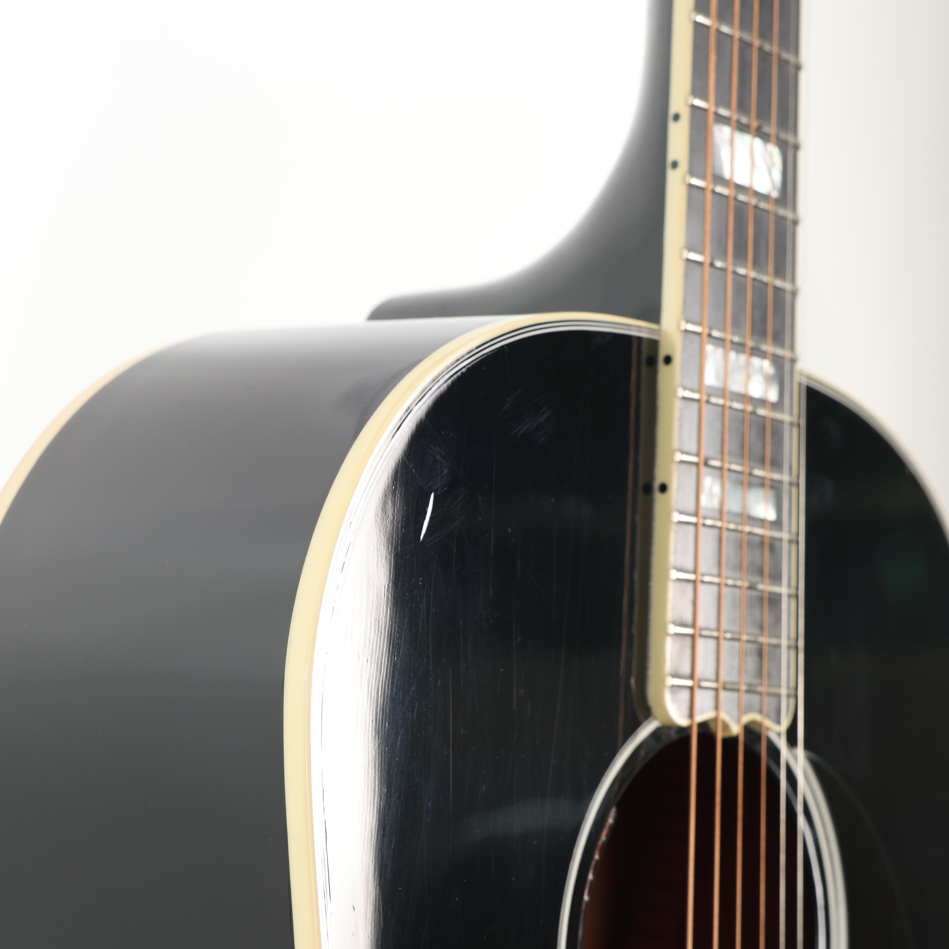 Second Hand Gibson Custom Shop J-45 Custom Electro Acoustic Guitar in Ebony 508 - SH-114-2508 (6).jpg
