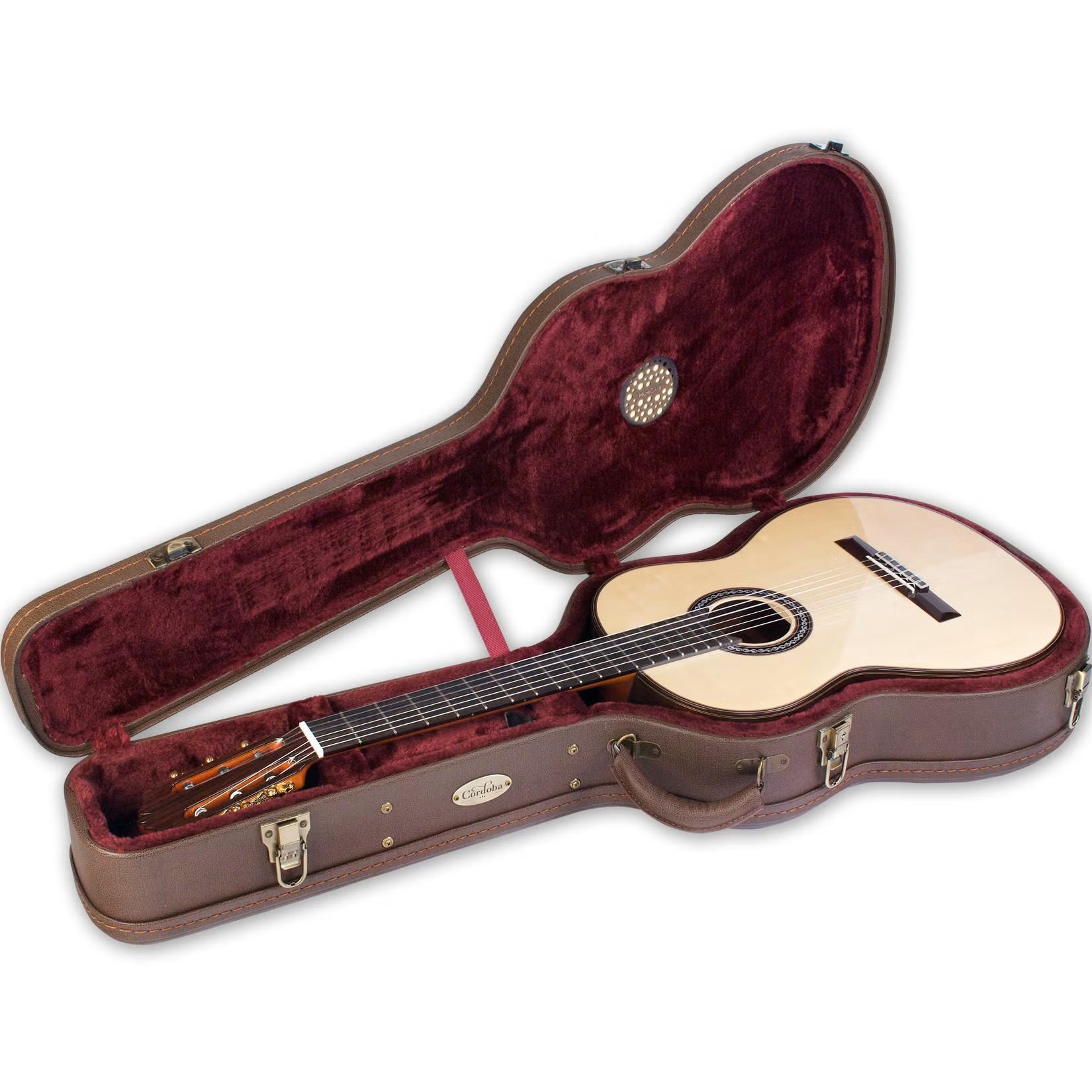 Cordoba Humidified Brown Hardshell Case for  Full Size Classical - cordoba Humidified Brown Guitar Case.jpg