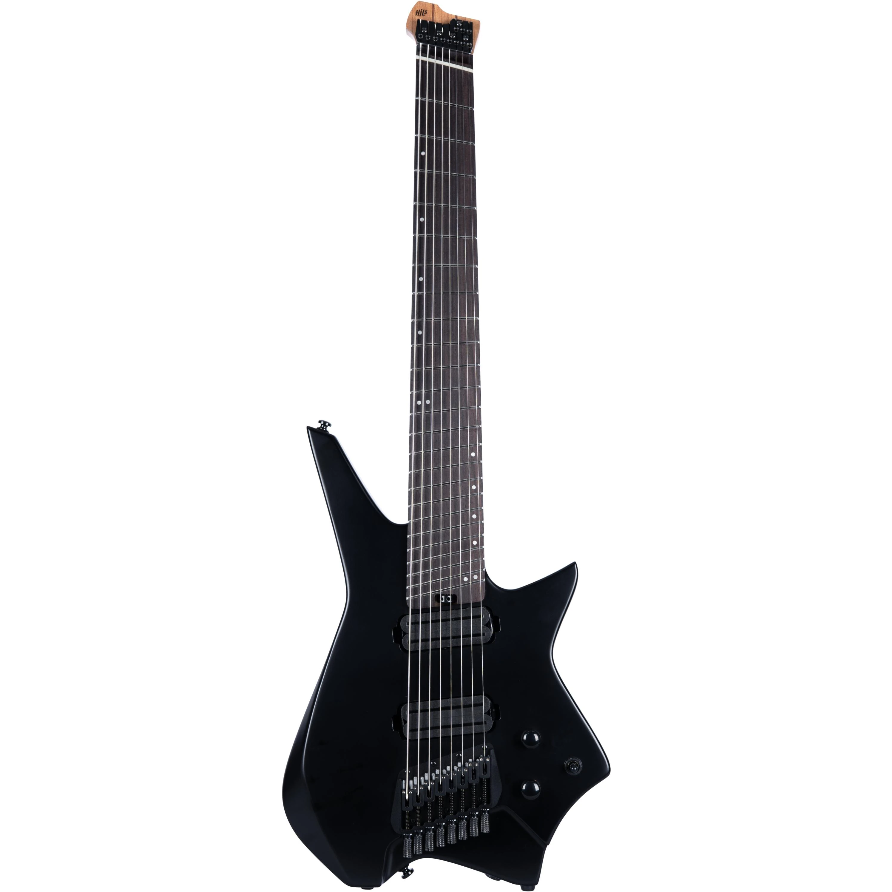 HILS NEXT HZ8 Multi-Scale 8-String Headless Electric Guitar in Satin Black - HZ8SBK-Front.jpg