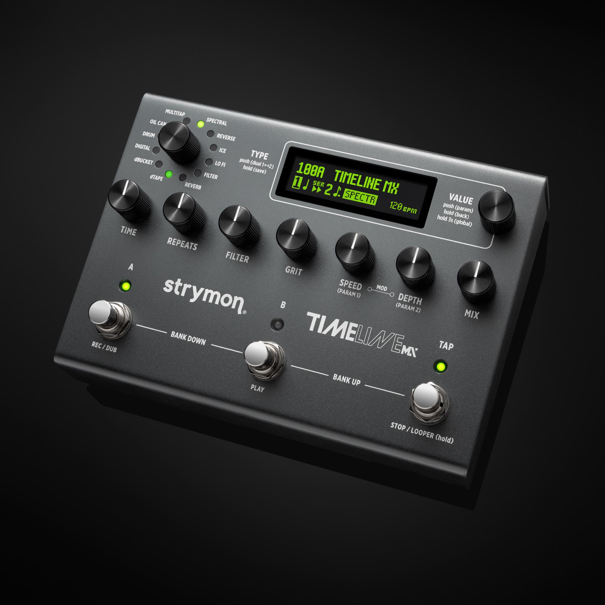 Strymon TimeLine MX Multi Delay Pedal - TIMELINEMX-Beauty-Angle.jpg