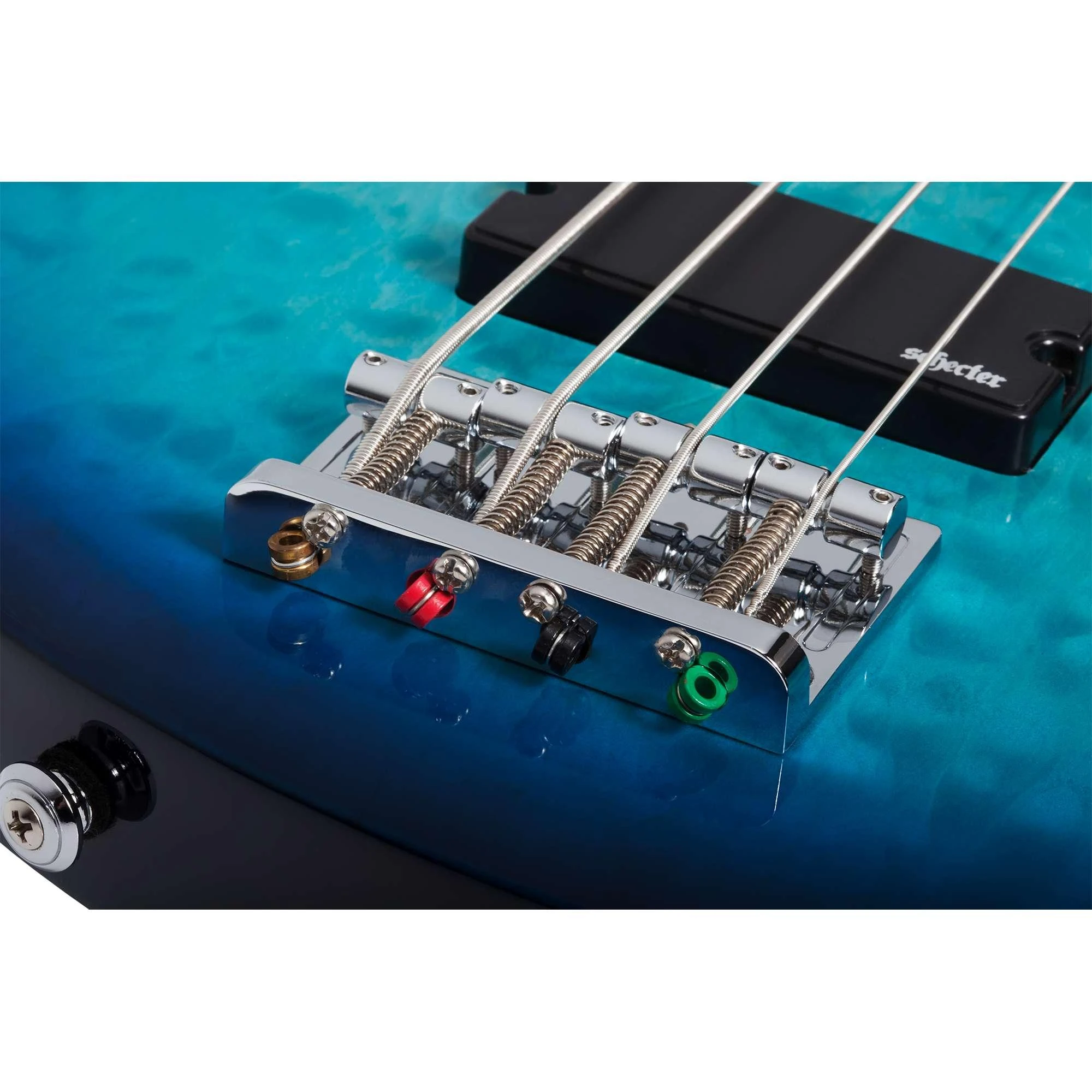 Schecter C-4 Plus Bass Guitar in Ocean Blue Burst - SCH-BAS-589-7.jpg
