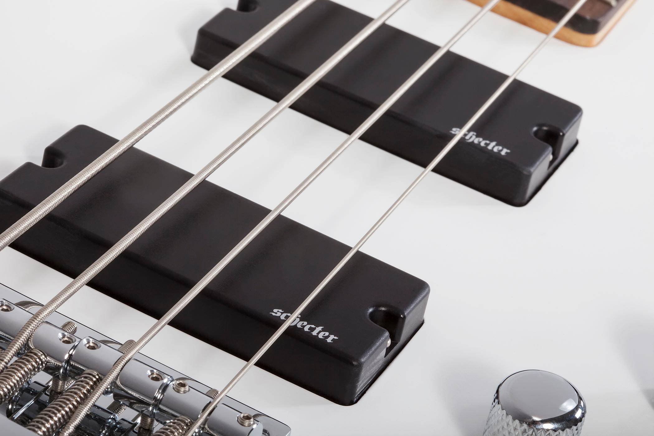 Schecter C-4 Deluxe Bass Guitar in Satin White - SCH-BAS-584-6.jpg