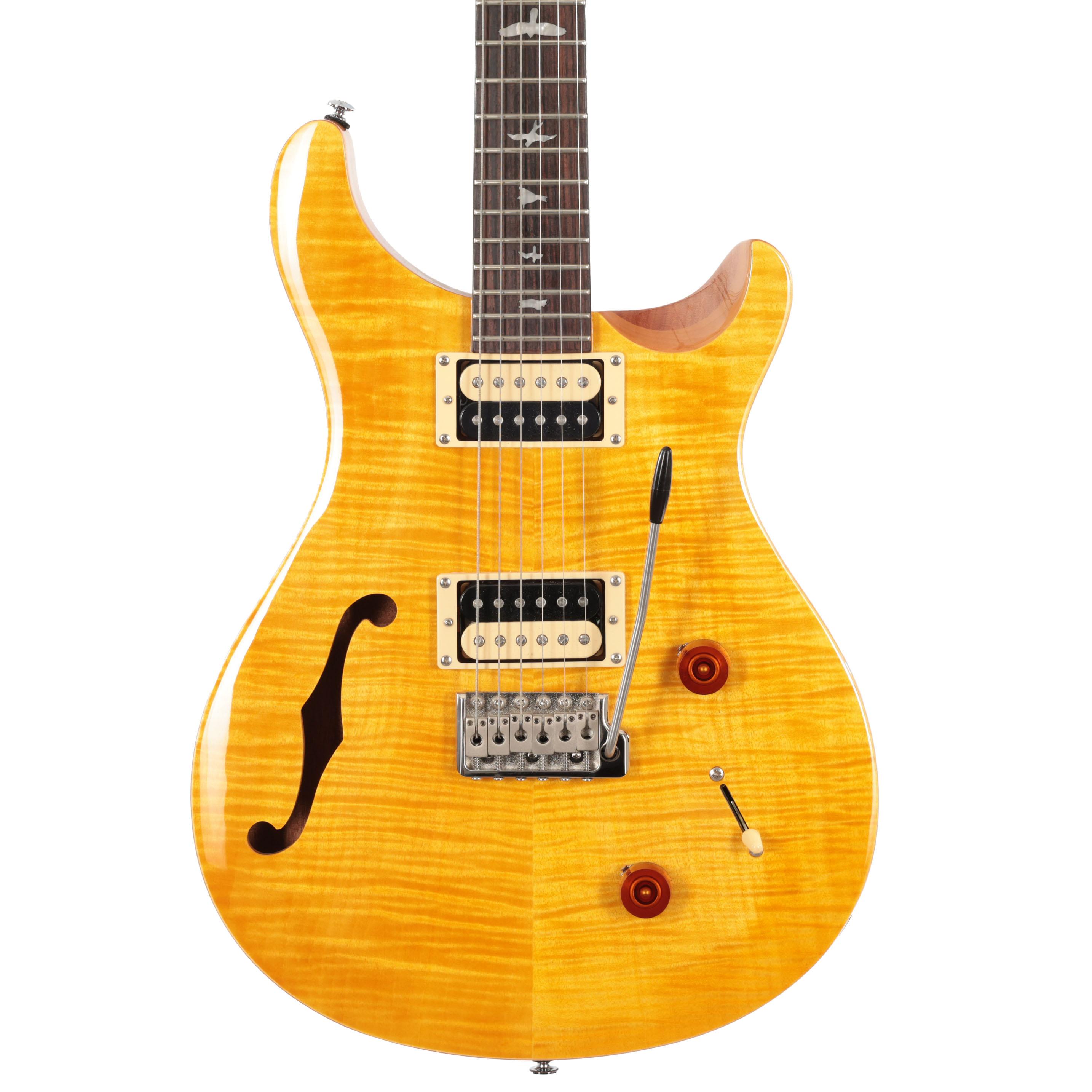 Second Hand PRS SE Custom Semi Hollow Electric Guitar in Amber 398 - SH-141-6398 (2).jpg