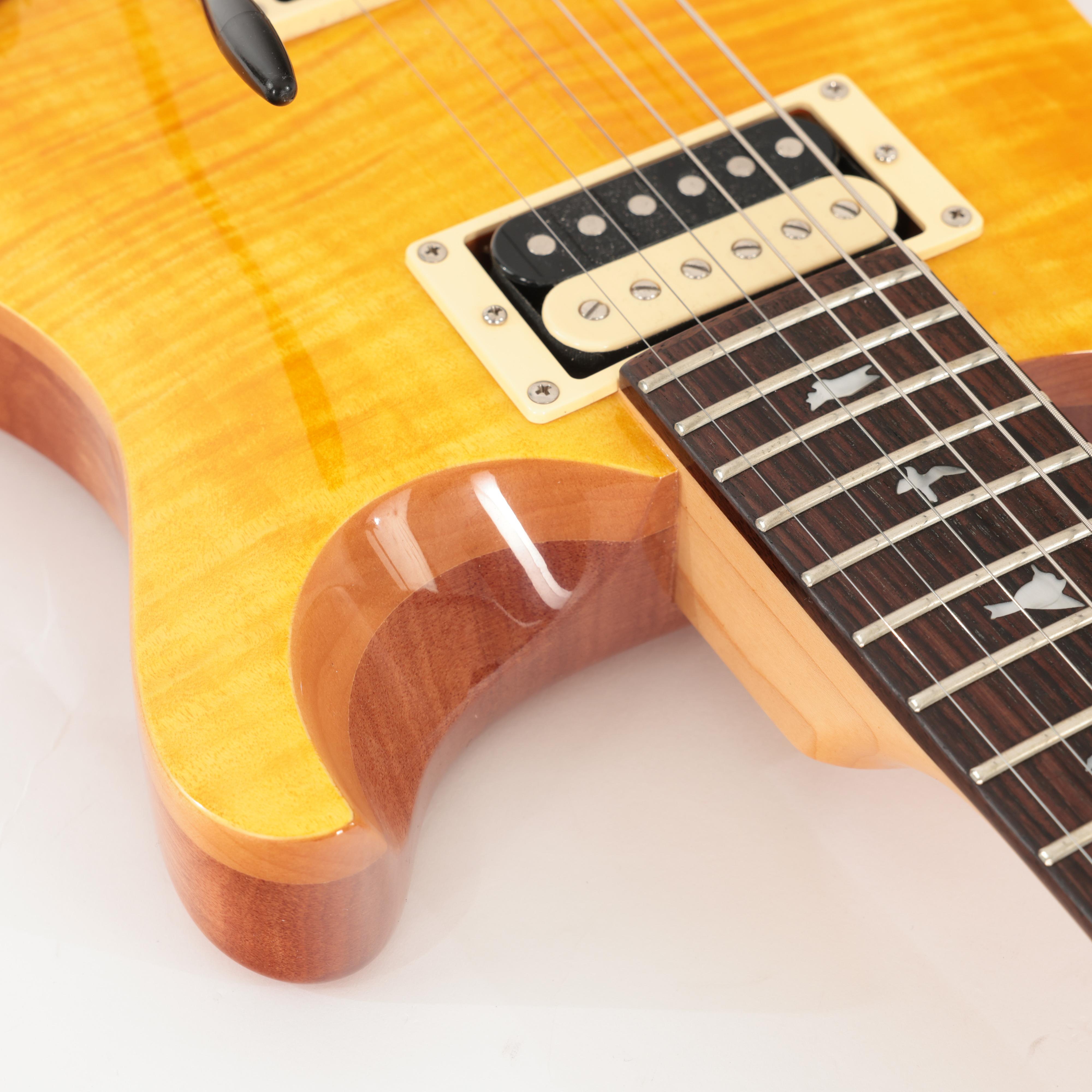 Second Hand PRS SE Custom Semi Hollow Electric Guitar in Amber 398 - SH-141-6398 (9).jpg