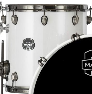 Mapex Saturn Evolution 4 Piece Maple Birch Hybrid Acoustic Shell Pack in Polar White Lacquer - SATEVO28 (2).jpg