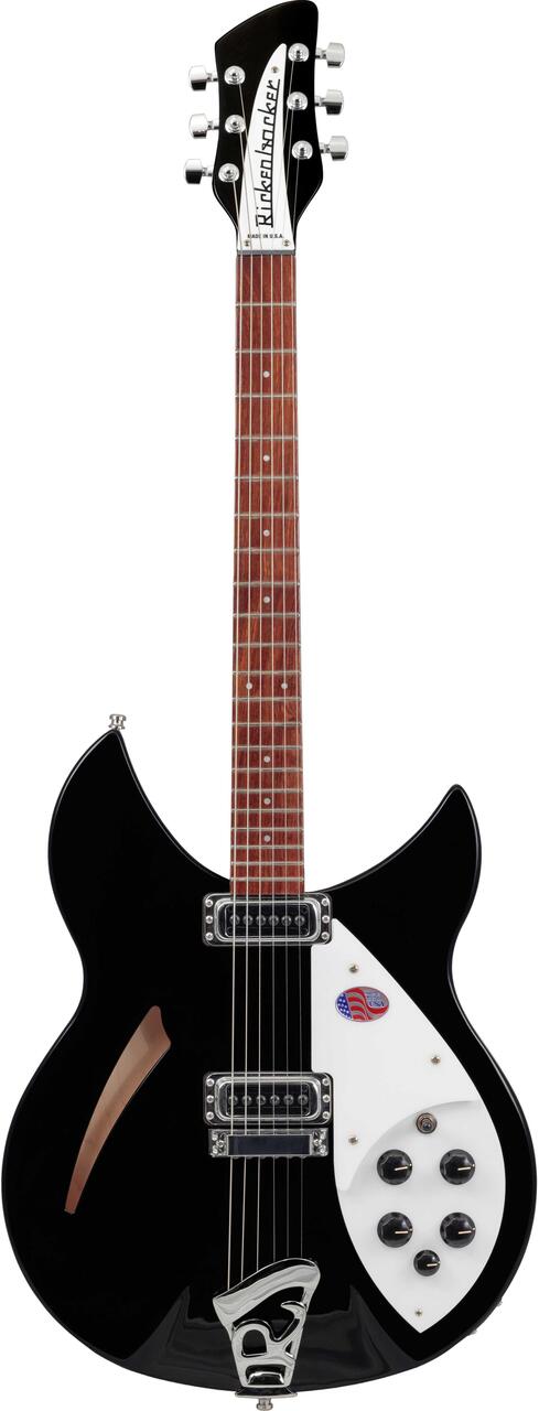 Rickenbacker 330 Semi Hollow Electric Guitar in Jetglo - Andertons