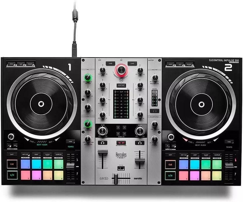 Hercules DJ Control Inpulse 500 Serato Pro Edition DJ Controller in Silver - 4787878 (5).jpg