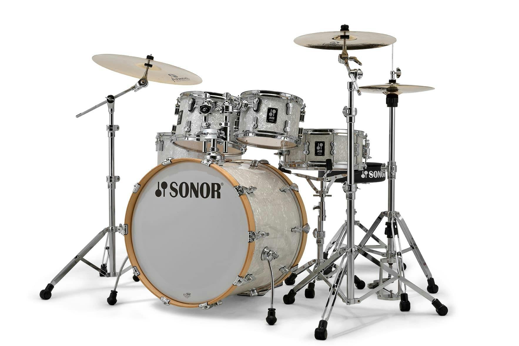 Sonor AQ2 Stage 22" Acoustic Drum Kit in White Marine Pearl - 289275-AQ2-Stage-Set-WMP---left-side-view.jpg