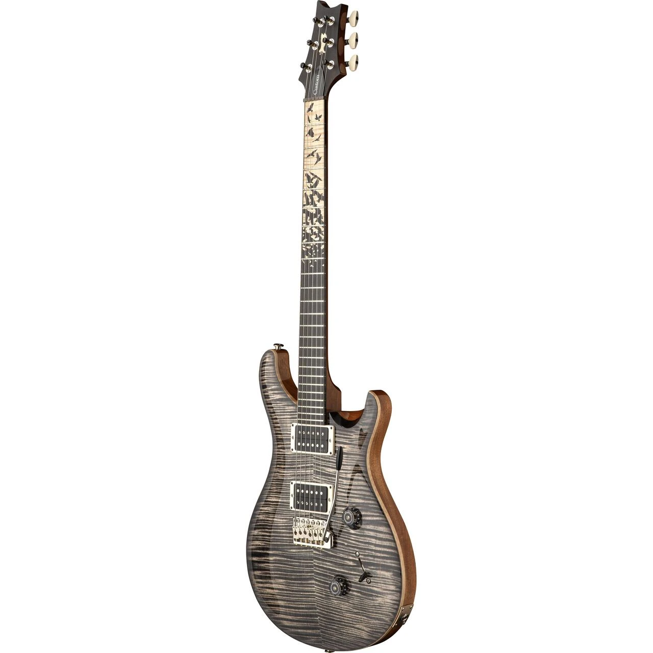 PRS Limited Edition Custom 24 “Birds of a Feather” Electric Guitar in Charcoal Microburst - 1176943S-Angle.jpg