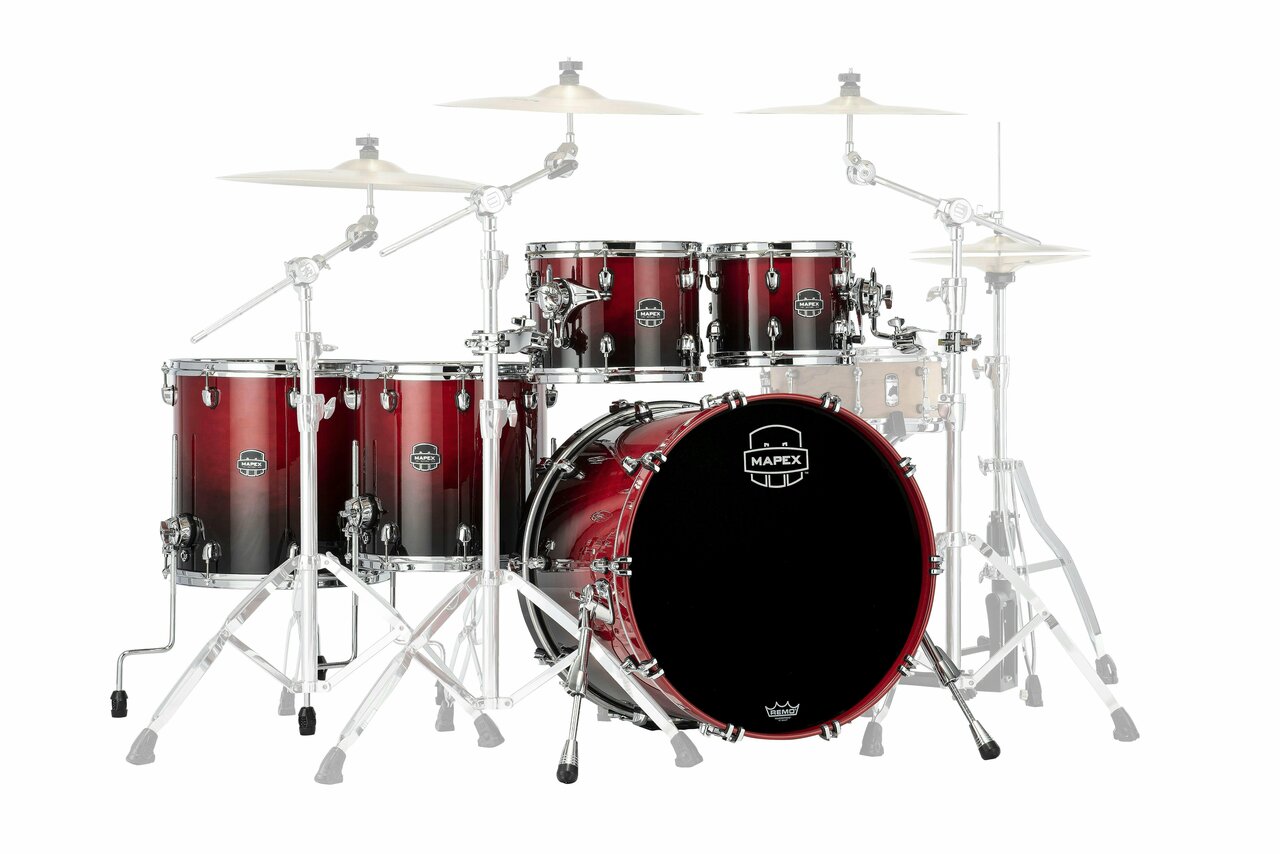 Mapex Saturn 22" Drum Kit in Scarlet Fade - SR628XU-RQ-SR628X-RQ.jpg