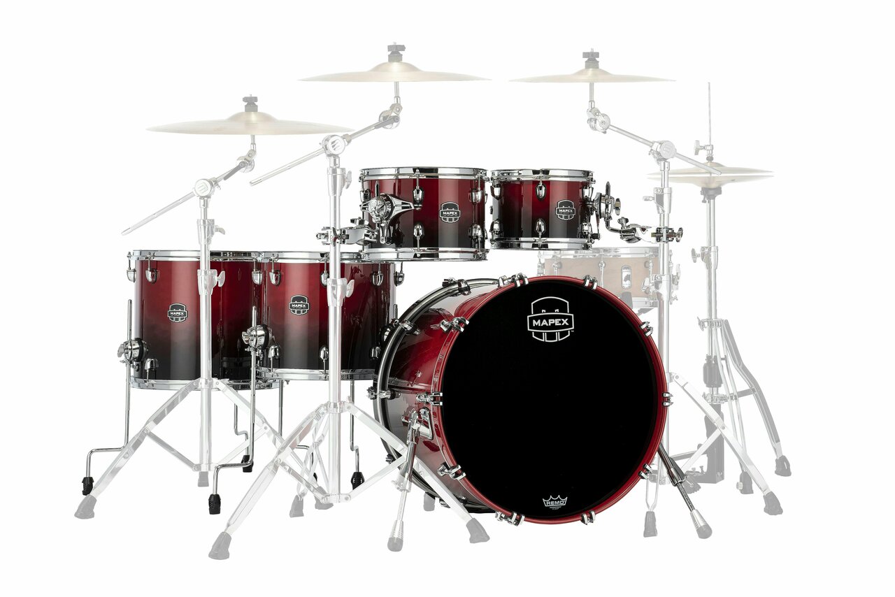 Mapex Saturn 22" Drum Kit in Scarlet Fade - SR628XU-RQ-SR628XU-RQ_Front.jpg