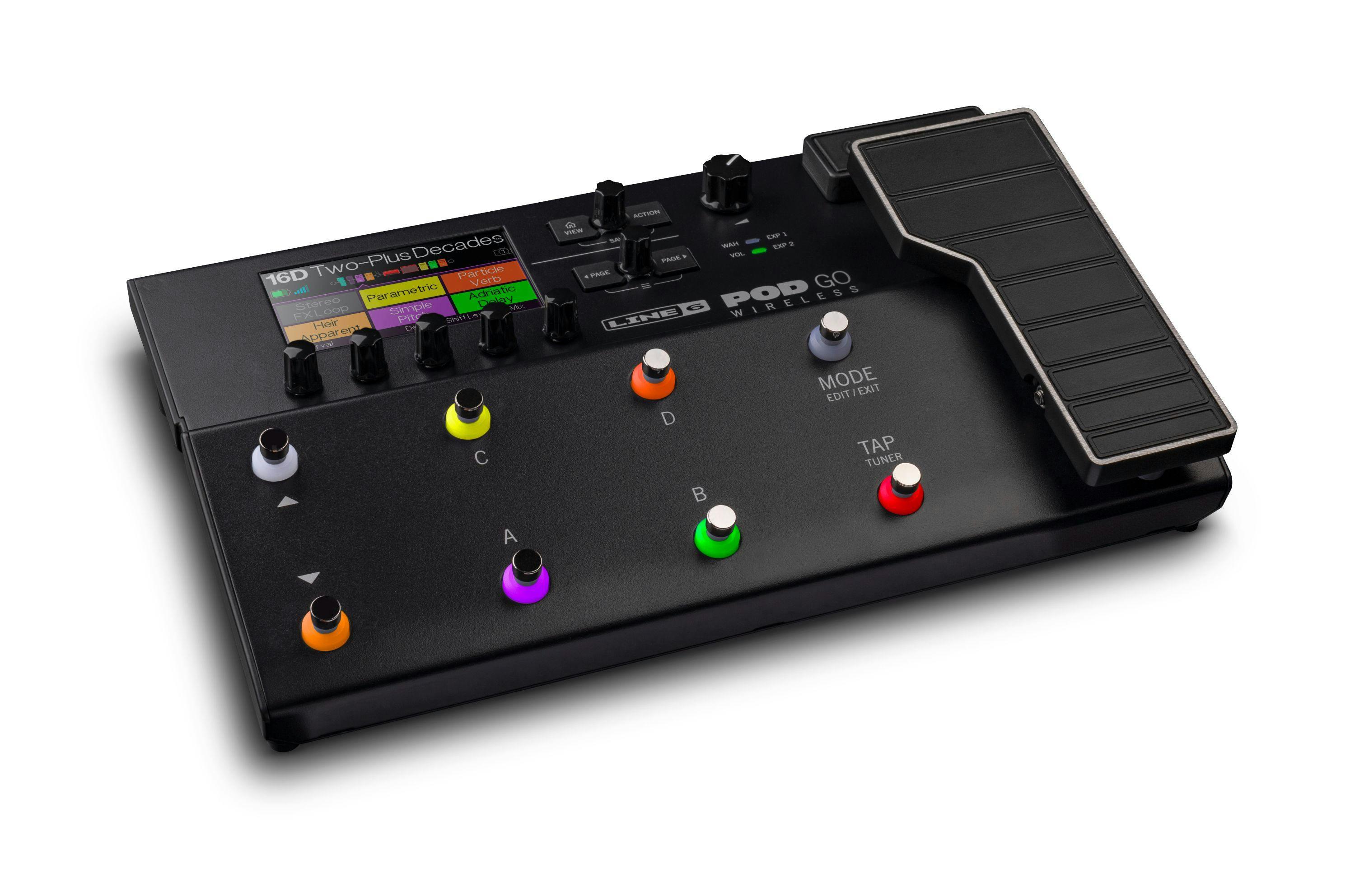B Stock : Line 6 Pod Go Wireless Modelling and Multi-Effects Pedal - 011 - 434529-POD Go Wireless_3qtr Left.jpg